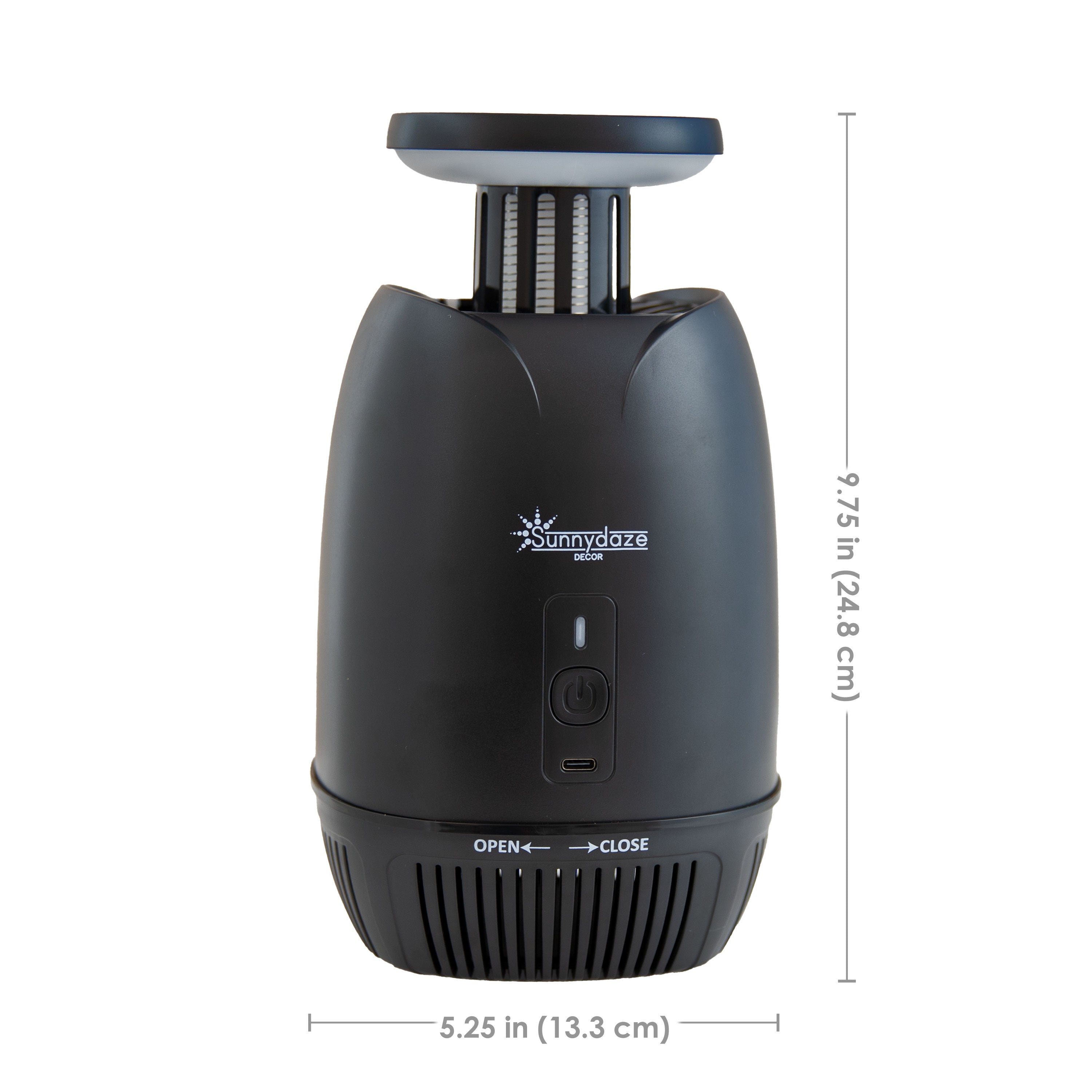 Sunnydaze Electric Bug Zapper Light with Fan - Portable Tabletop Mosquito Killer for Indoor & Outdoor Use - Perfect for Patio, Deck, Camping, and Backyard Gatherings