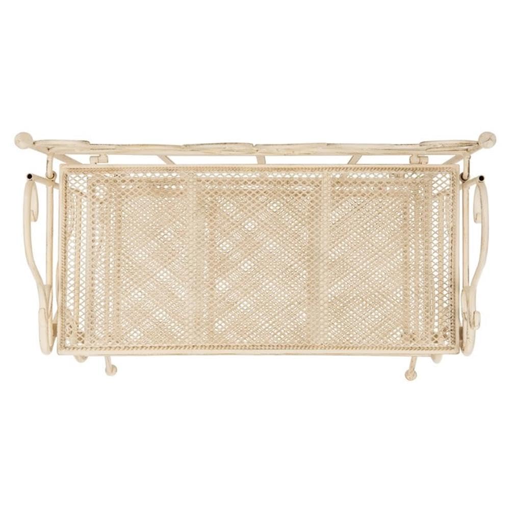 SAFAVIEH PAT5022A Outdoor Collection Torus Pearl White 3-Tier Shelf - Modern Garden & Patio Decor for Plants, Books & Decorations