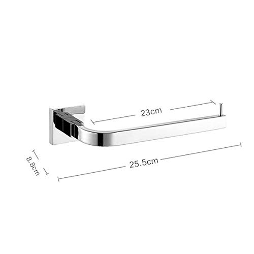 Bright Polishing Square Base Towel Hook Bars - Silver Stainless Steel Towel Rack (304 Grade) - Bathroom Wall Mount Accessories for Home, Hotel, Spa - KJ51309