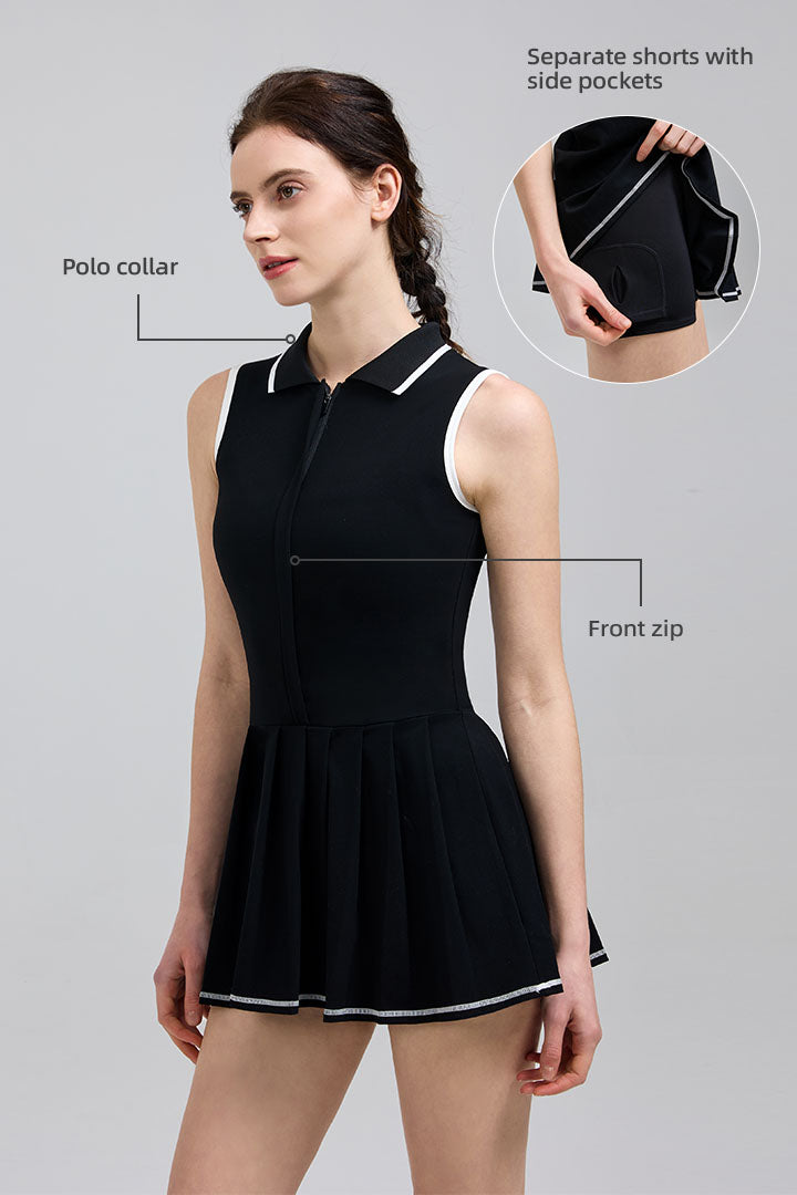 FlexEase™ Women's Tennis Polo Dress - Breathable Quick-Dry Performance Dress for Tennis, Golf & Active Wear | Perfect for Sports, Workouts & Casual Outings
