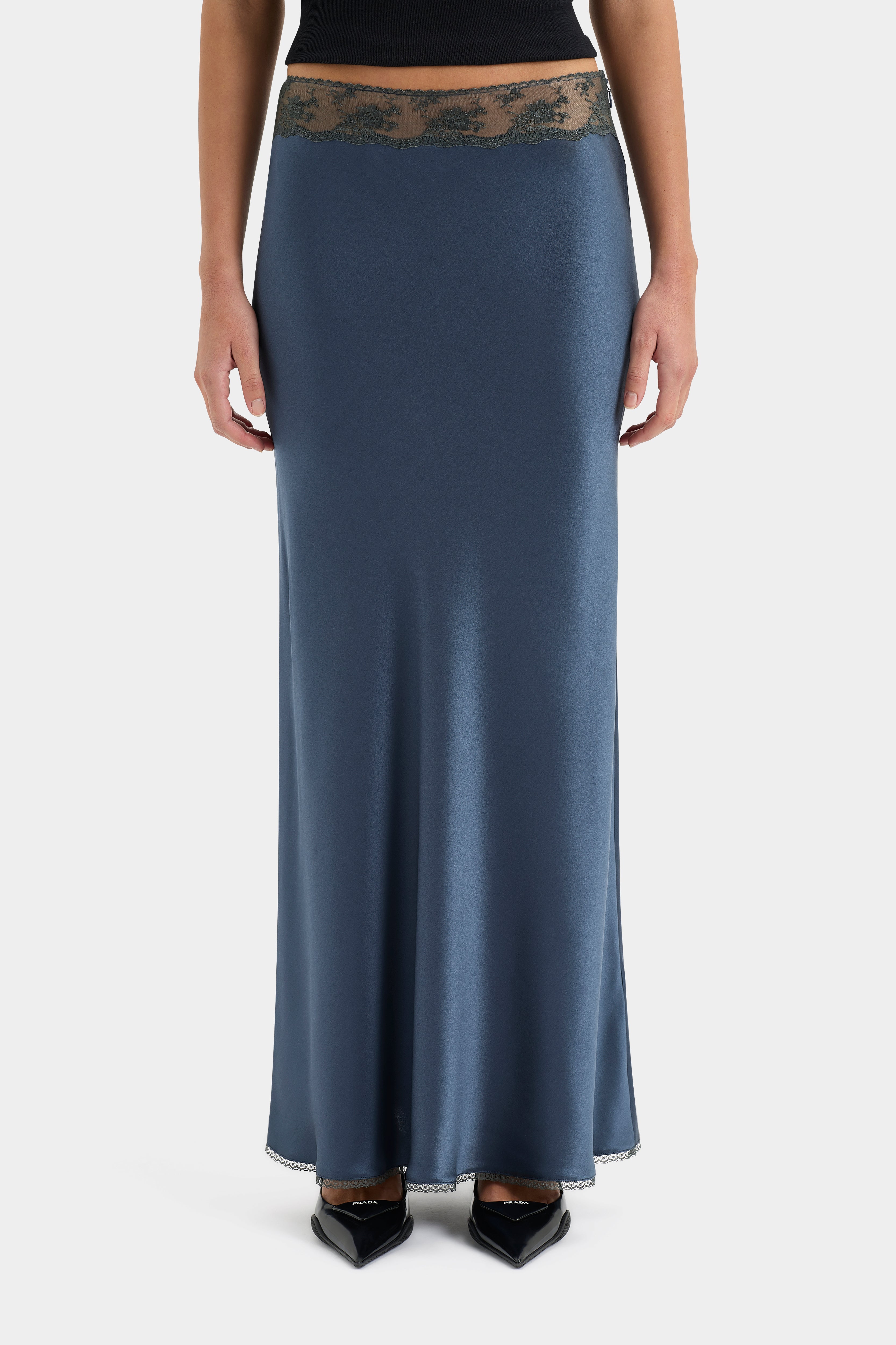 Aries Bias Skirt - Women's Flowy Midi Skirt with High Waist & Side Slit | Perfect for Casual Outfits, Date Nights & Summer Vacations
