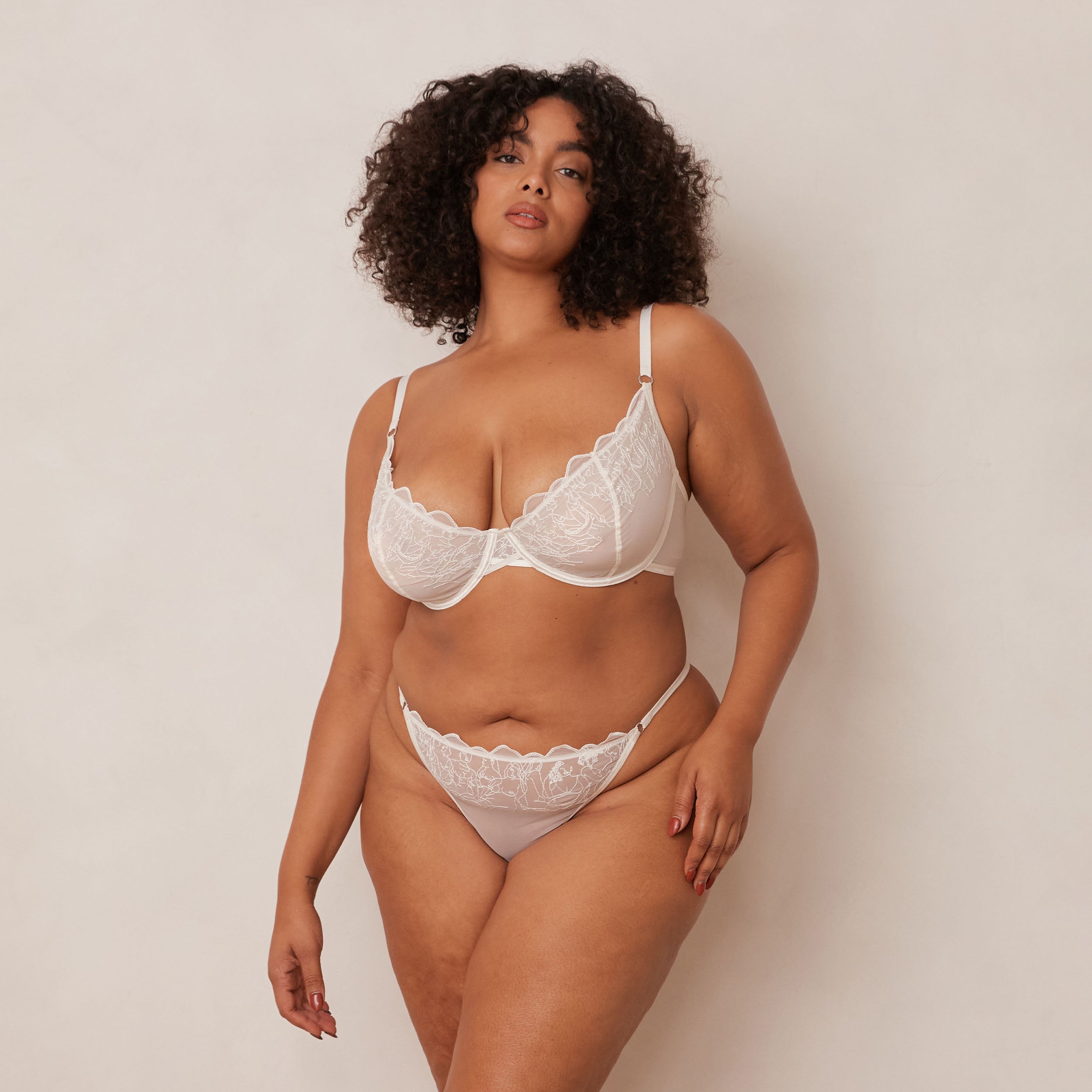 Pearl Balcony Bra - Elegant Lace Underwear for Women, Comfortable & Sexy Everyday Wear, Perfect for Date Nights & Special Occasions