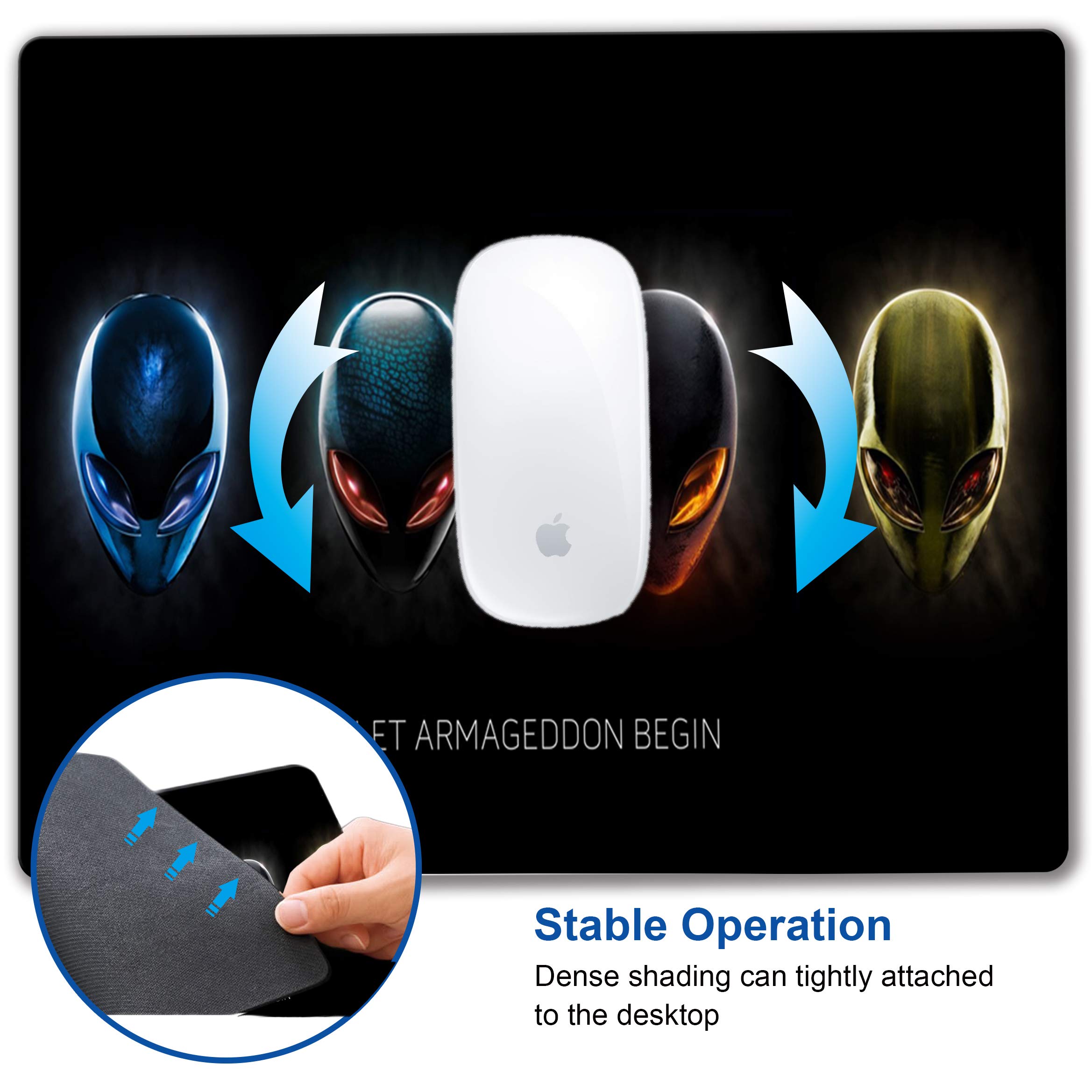 Alien Mouse Pad - Personalized Sci-Fi Design Non-Slip Rubber Gaming Mouse Mat for PC, Laptop, Office & Home Use