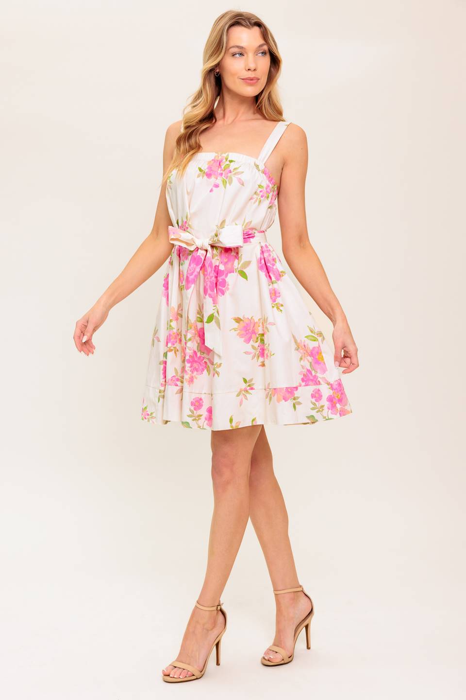 Perfect Afternoon Mini Dress in Pink - Flowy Summer Dress for Brunch, Beach & Date Night