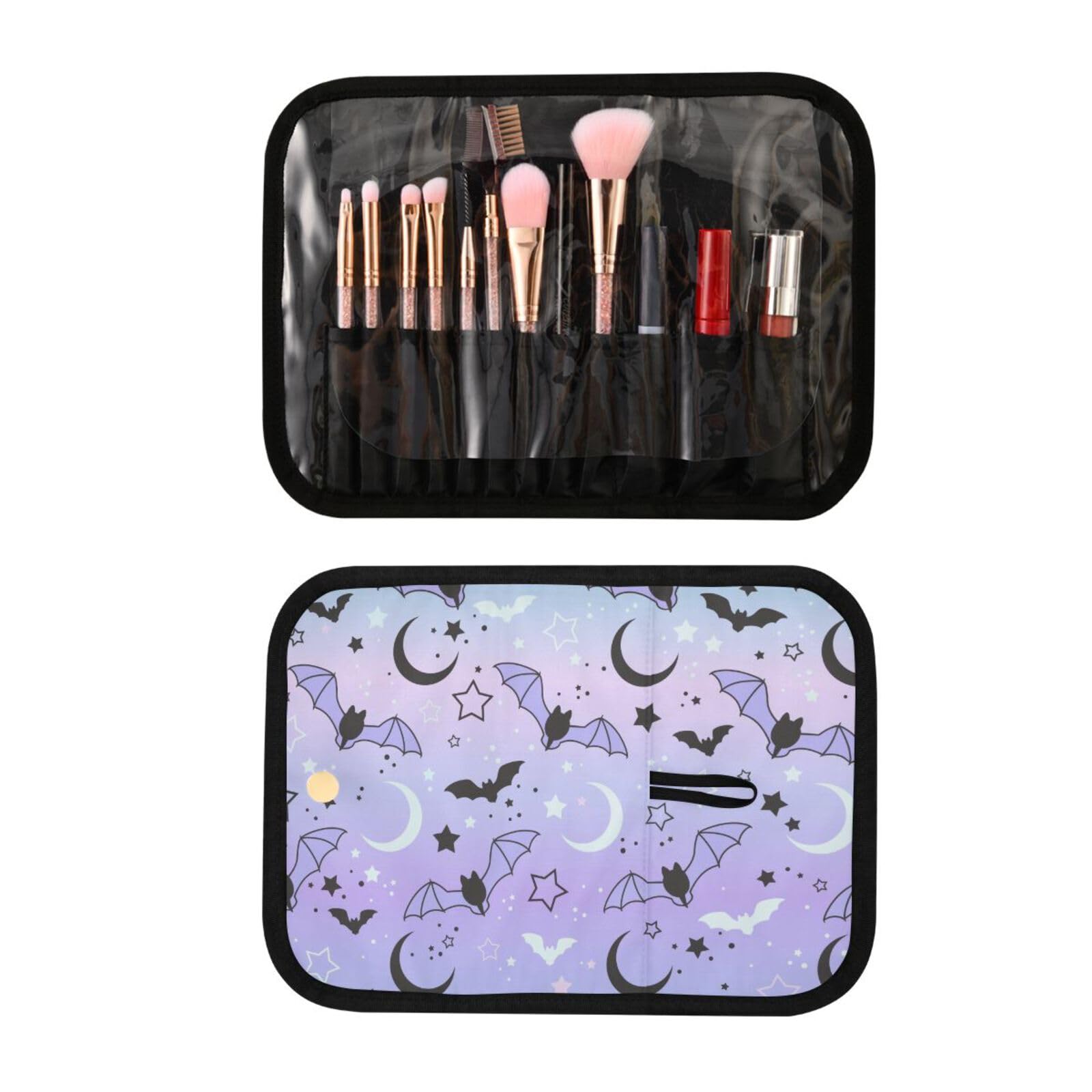 MNSRUU Skull Butterfly Black Hanging Toiletry Bag - 3 PCS Travel Makeup Organizer Set, Portable Clear Cosmetic Case for Women & Men | Perfect for Camping, Gym, Business Trips & Vacation Essentials