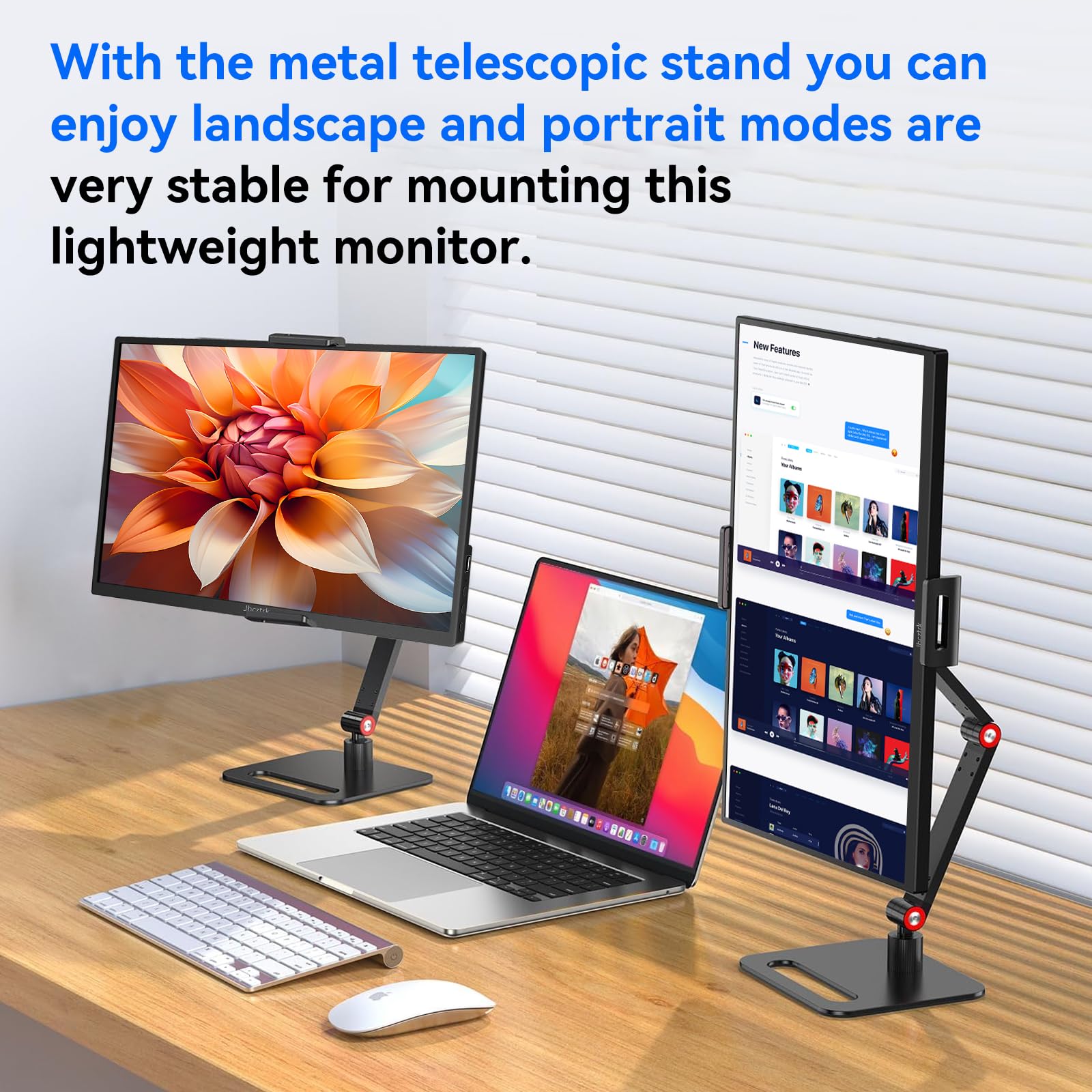 14 Inch Portable Touchscreen Monitor - 1200P FHD IPS HDR Gaming Display, Ultra Slim Bezel-Less Design with Built-in Speakers, VESA Mount Compatible for Laptop, Mac, PC, Xbox, PS5, Nintendo Switch - Perfect for Travel, Work & Gaming