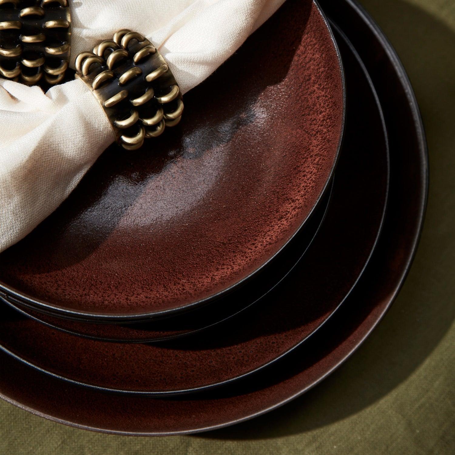 Elegant Terra Dinner Plate Set for Wine Pairing - Perfect for Fine Dining, Dinner Parties & Special Occasions