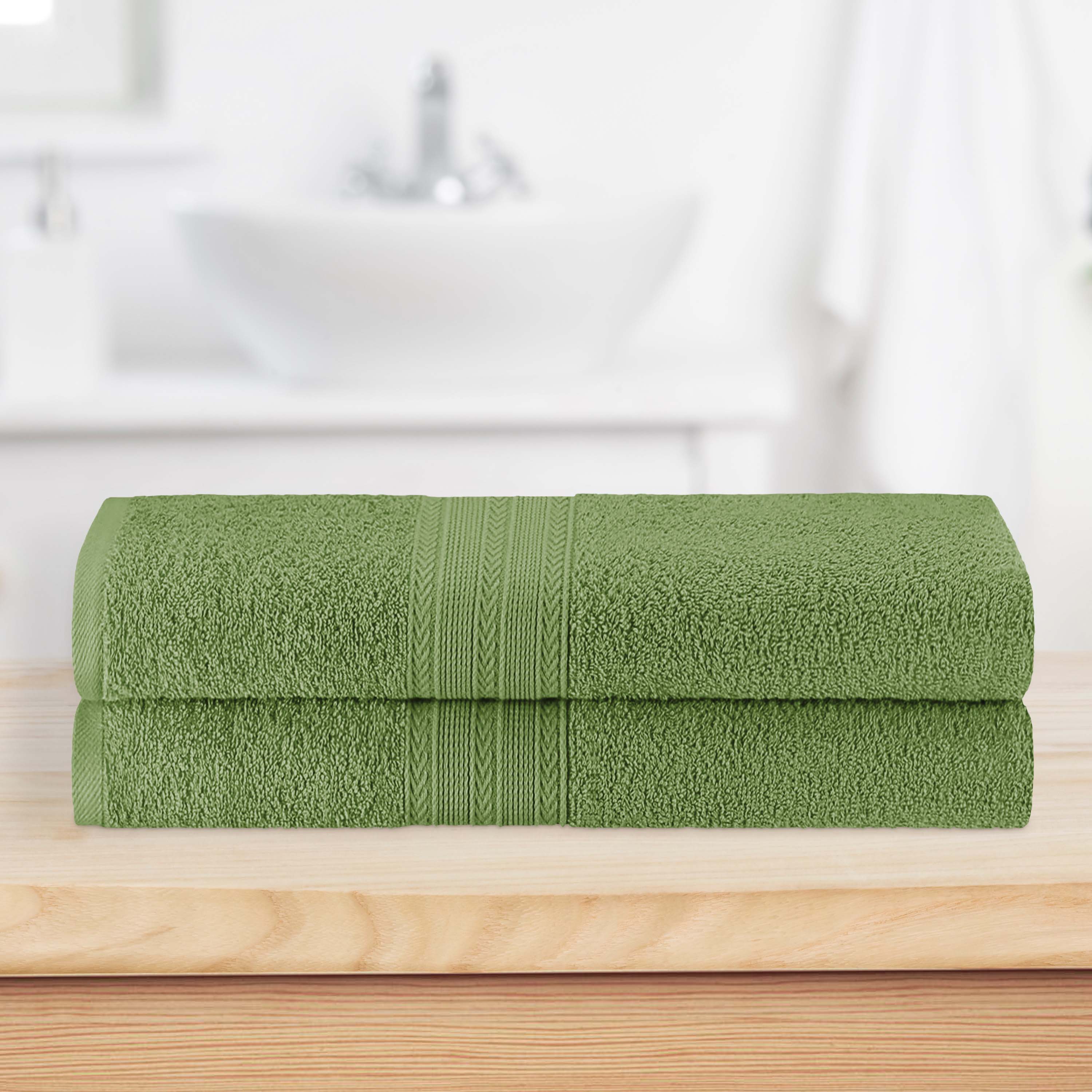 Soft Cotton Eco-Friendly 2-Piece Bath Sheet Towel Set - Ultra Absorbent & Quick Dry for Spa, Beach & Luxury Bathroom
