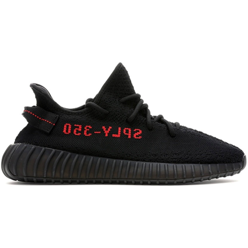 Adidas Yeezy Boost 350 V2 Bred Black Red - Men's Running Shoes for Jogging, Gym & Streetwear Fashion
