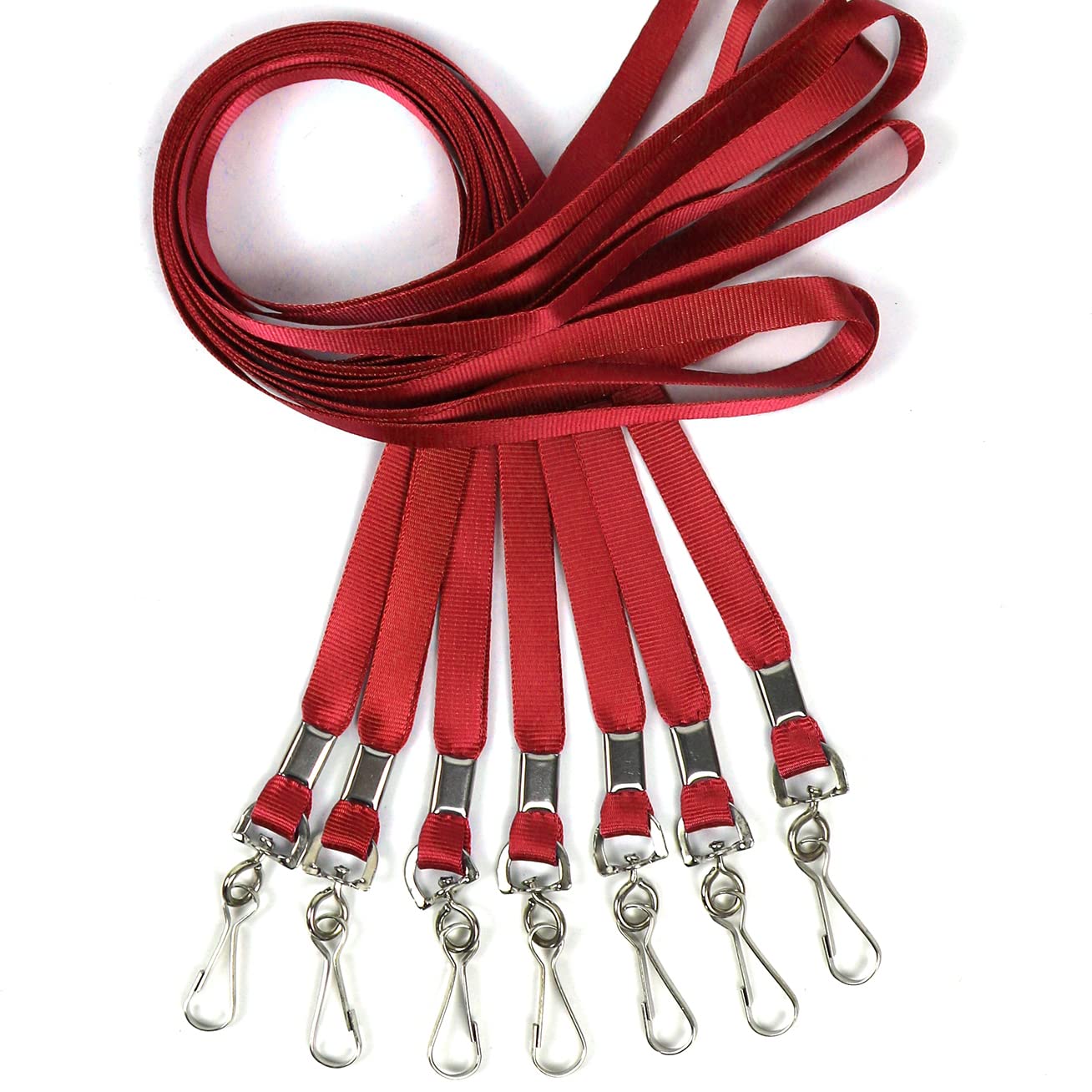 50-Pack Flat Lanyards with Swivel Hooks for ID Badges & Cruise Cards - Office & Travel Use
