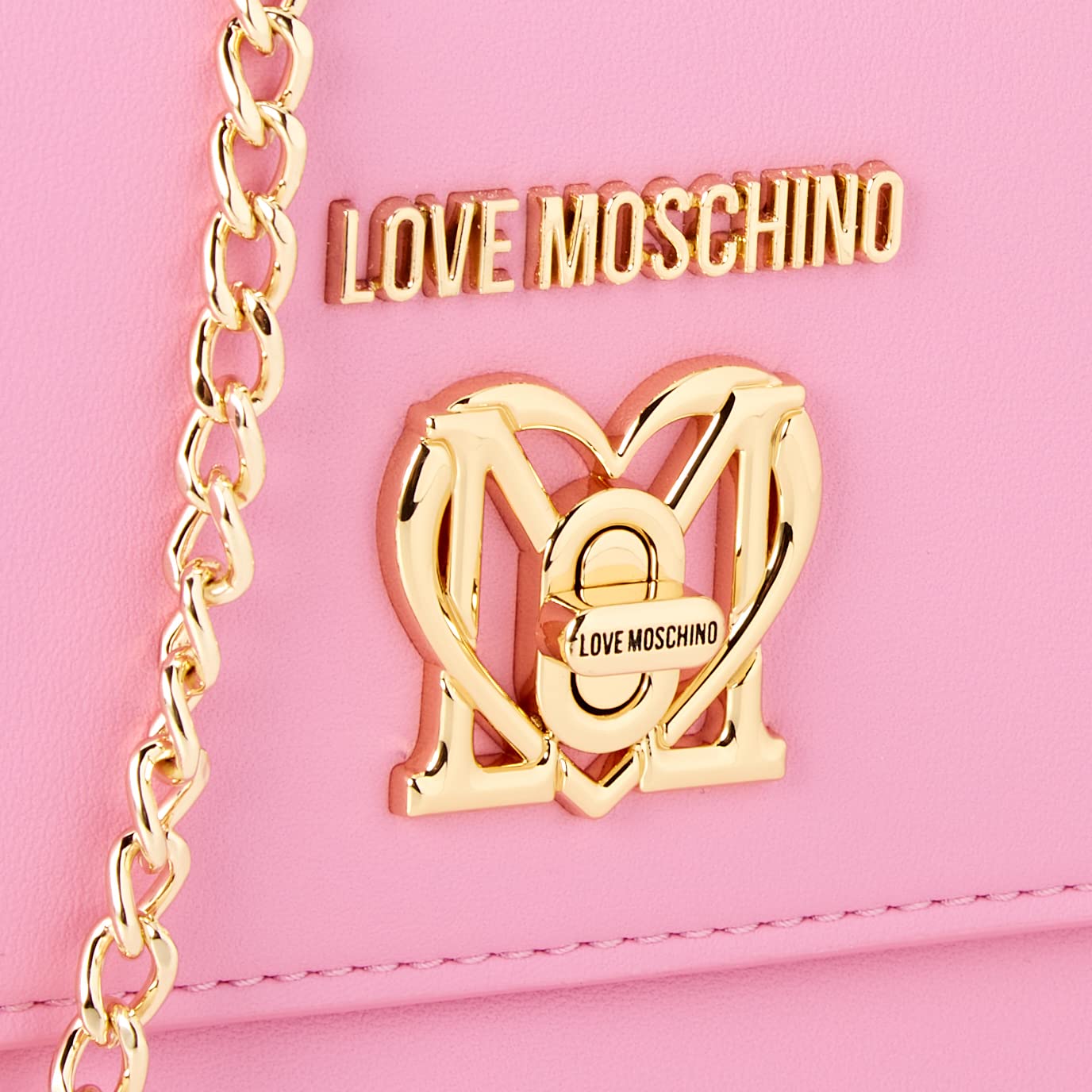 Love Moschino Women's JC4393PP0FKO0 Leather Shoulder Bag - Stylish Designer Handbag for Women, Perfect for Work, Travel & Evening Out
