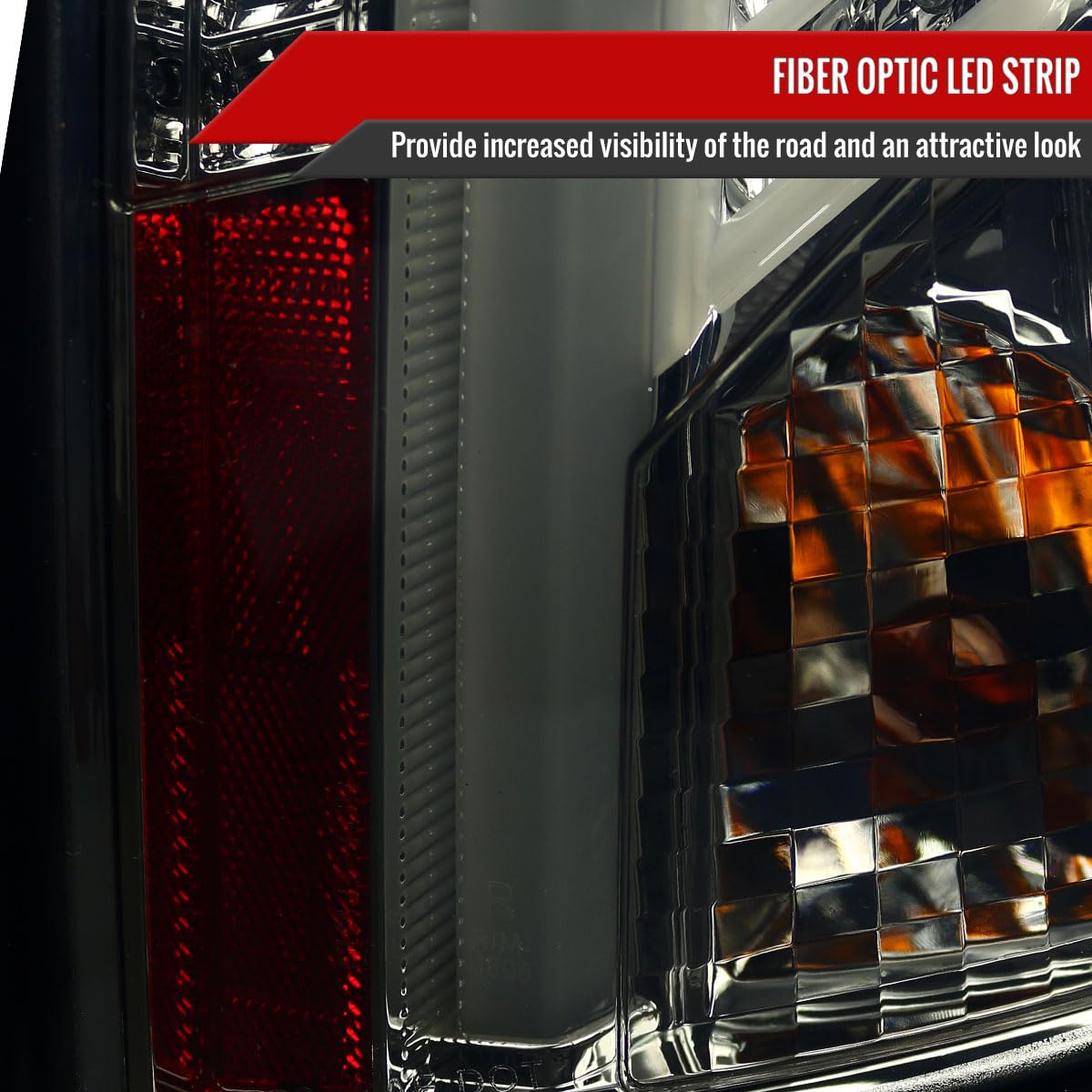 Smoke Lens LED Tail Lights for Cadillac CTS 2003-2007 - Tinted Rear Brake Lamps Pair - Upgrade Your Car's Style & Night Visibility (Perfect for Night Driving & Custom Car Mods)