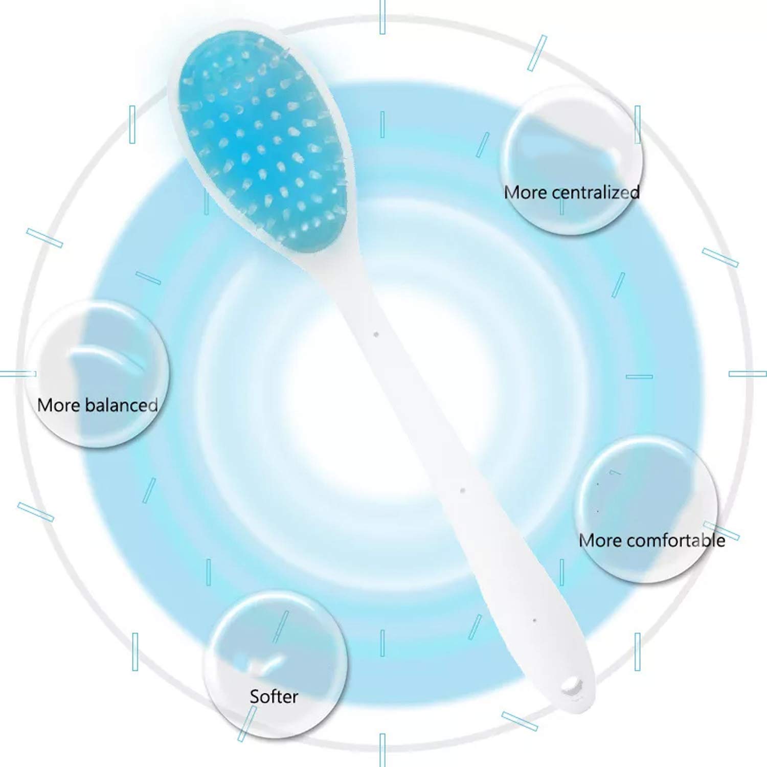 Premium Inaaya Bristle Bath Brush for Gentle Exfoliation & Body Massage - Soft & Luxurious (Multicolor, Pack of 1) - Perfect for Spa, Shower & Skin Care Routine