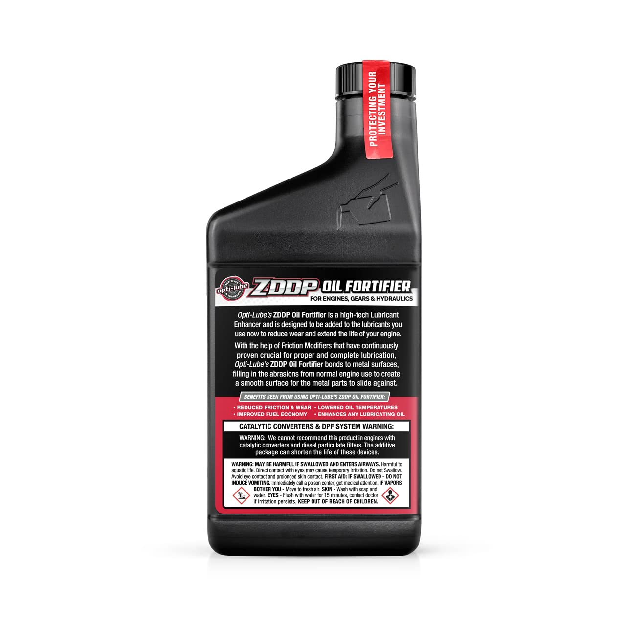 Opti-LUBE ZDDP Oil Fortifier Additive - 16 oz Bottle for Engine Protection, Treats Up to 16 Quarts - High Performance Zinc & Phosphorus Formula for Classic Cars, Muscle Cars & High Mileage Engines