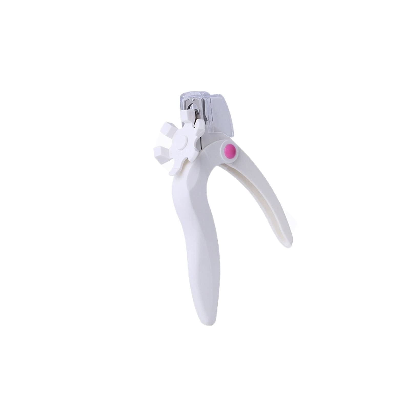 Professional Stainless Steel Toe Nail Clippers - U-Shaped False Tips Edge Cutters for Manicure & Pedicure | Durable Nail Art Tools for Salon & Home Use (White)