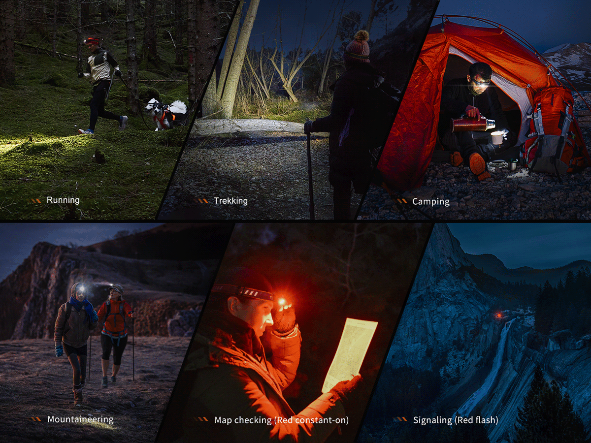 Fenix HM23 V2.0 Rechargeable Headlamp - 300 Lumens, Lightweight LED Headlight for Camping, Hiking, Running & Outdoor Activities