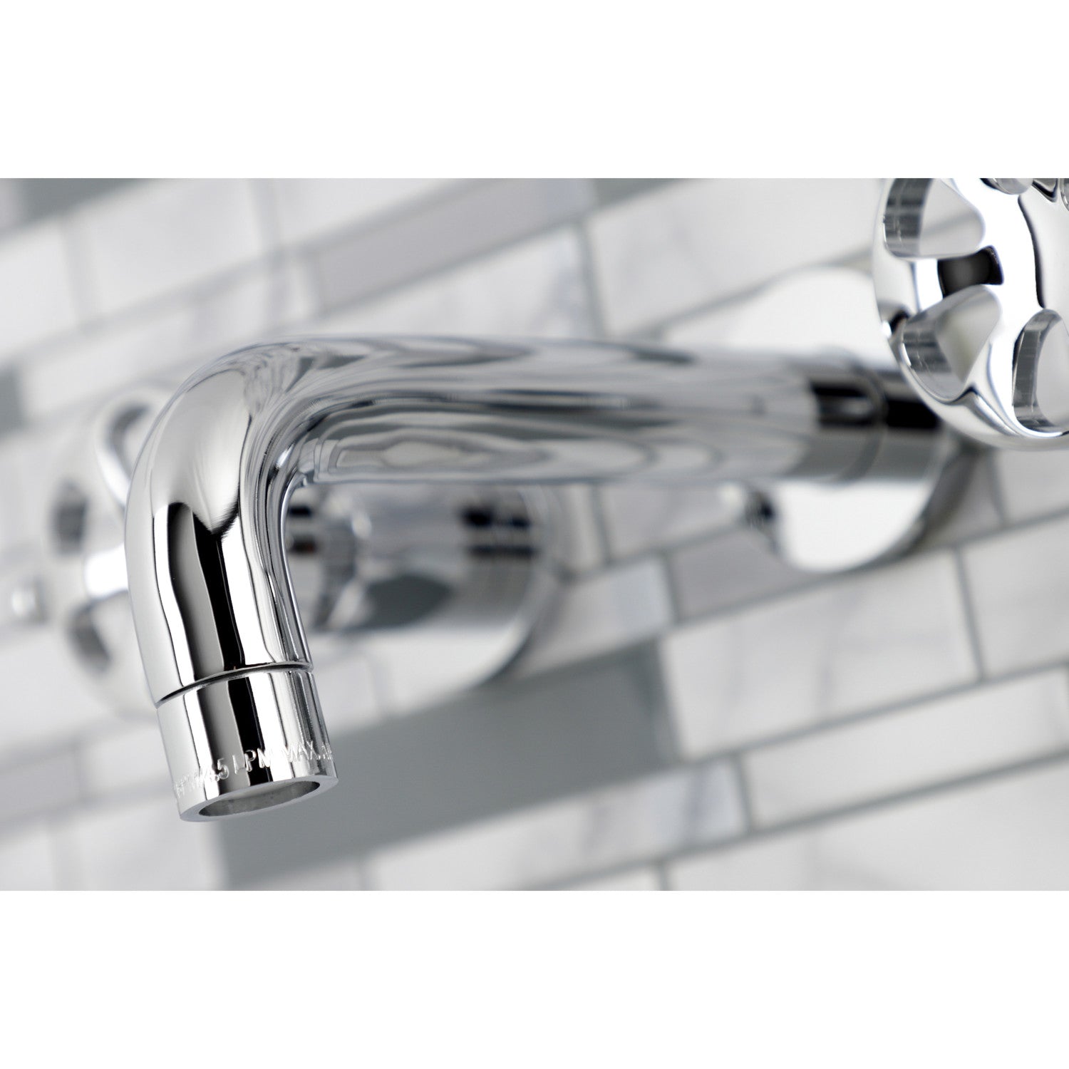 Belknap KS8121RX 3-Hole Wall Mount Bathroom Faucet with Double Handle, Polished Chrome Finish - Perfect for Modern Bathroom and Powder Room Renovations