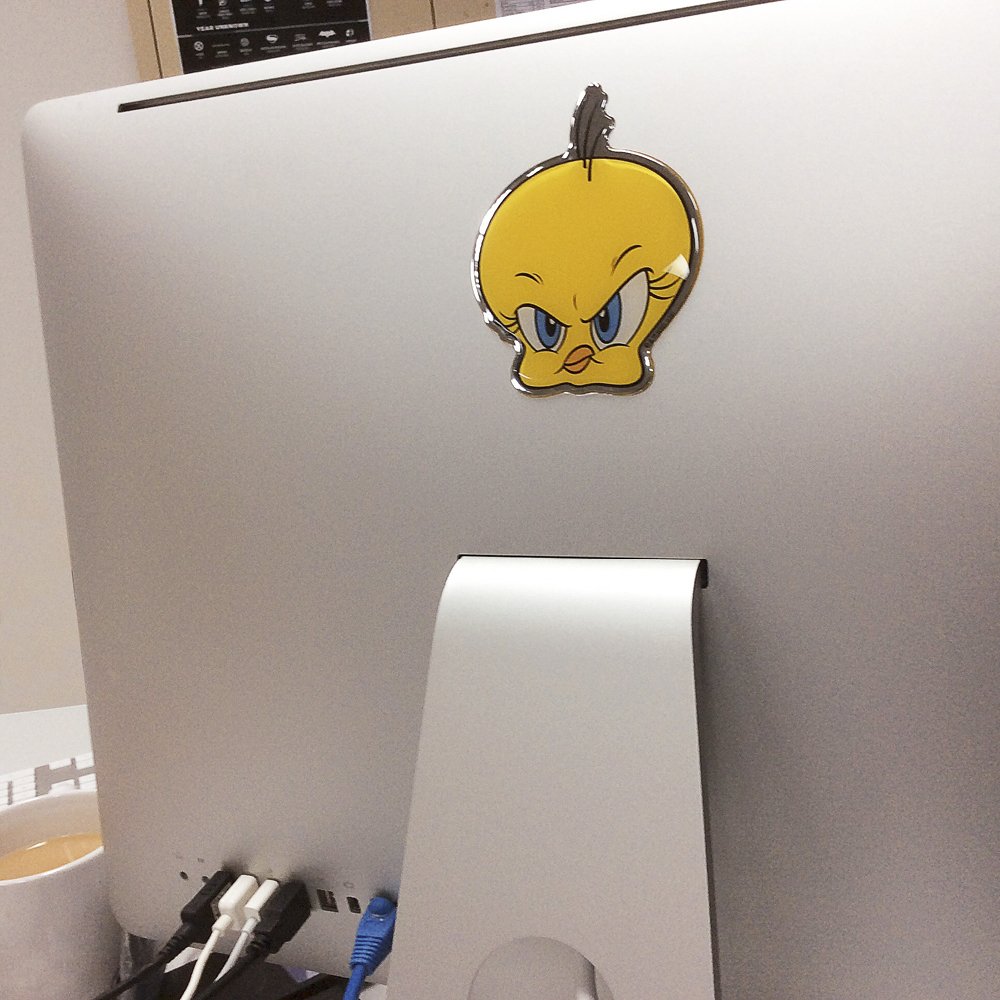 Tweety Bird Car Emblem - Classic Looney Tunes Decal for Auto Enthusiasts