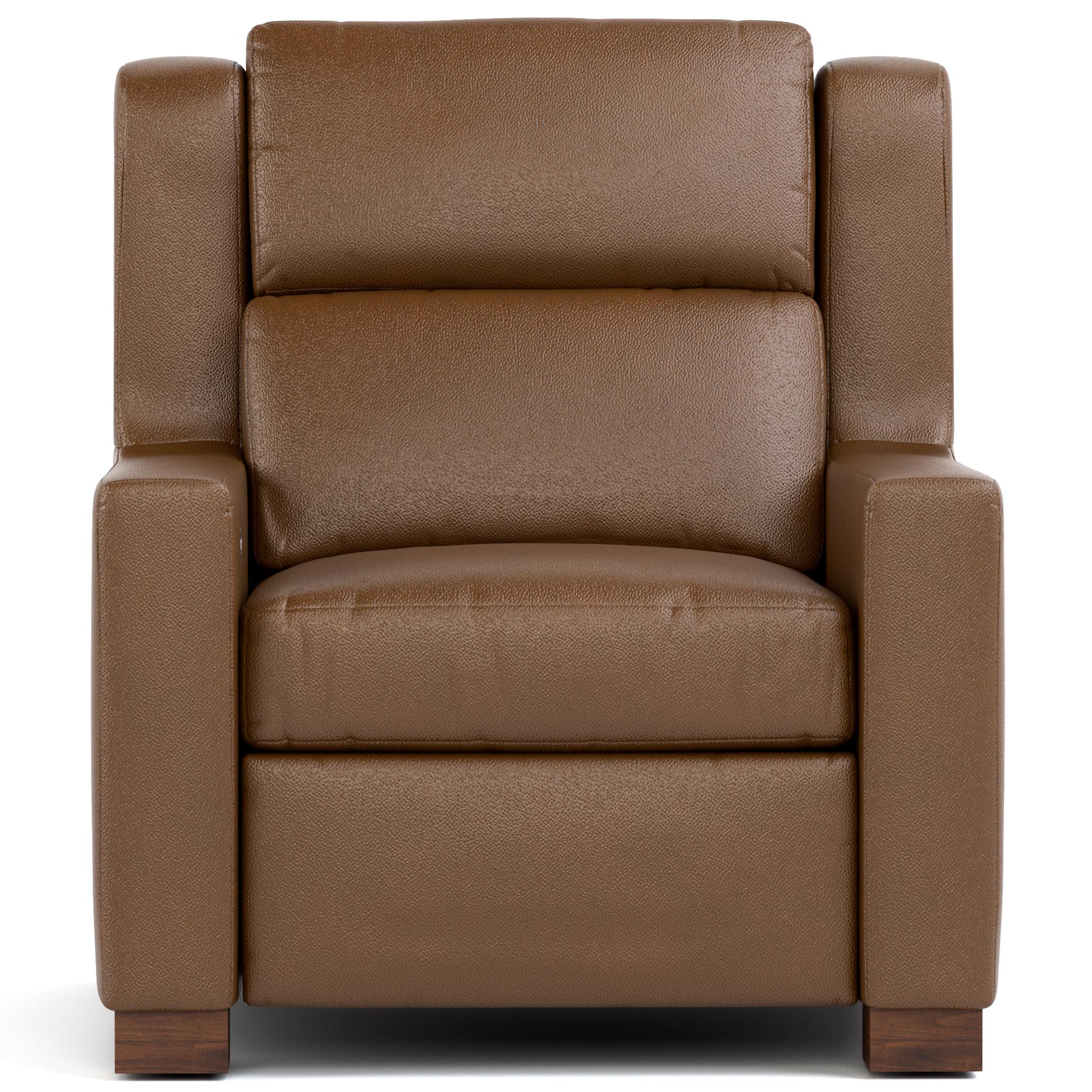 Premium Woodlands Track Arm Power Recliner - Comfortable Electric Lift Chair for Living Room, Home Theater & Elderly Care - Brown Leather Reclining Sofa with Remote Control