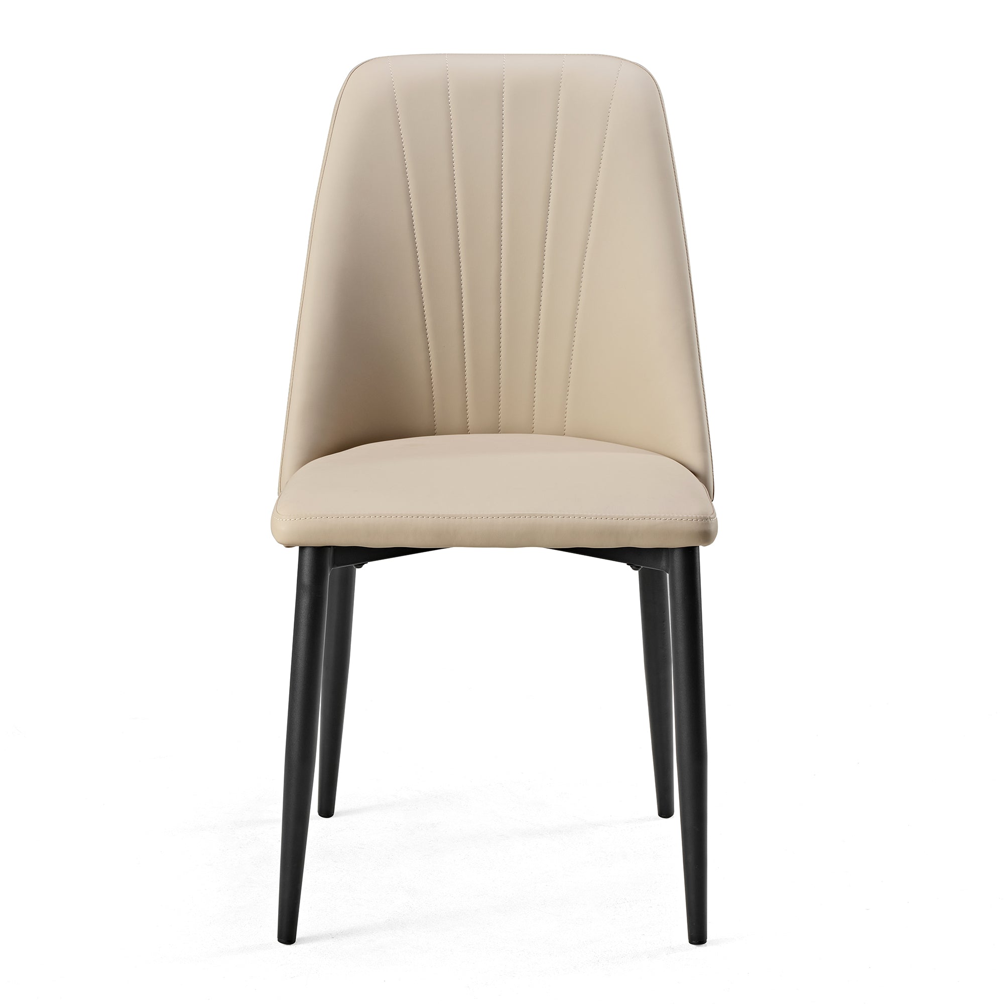 Chester Upholstered Dining Side Chairs Set of 2 - Off White Fabric - Modern Kitchen & Dining Room Furniture for Home Decor