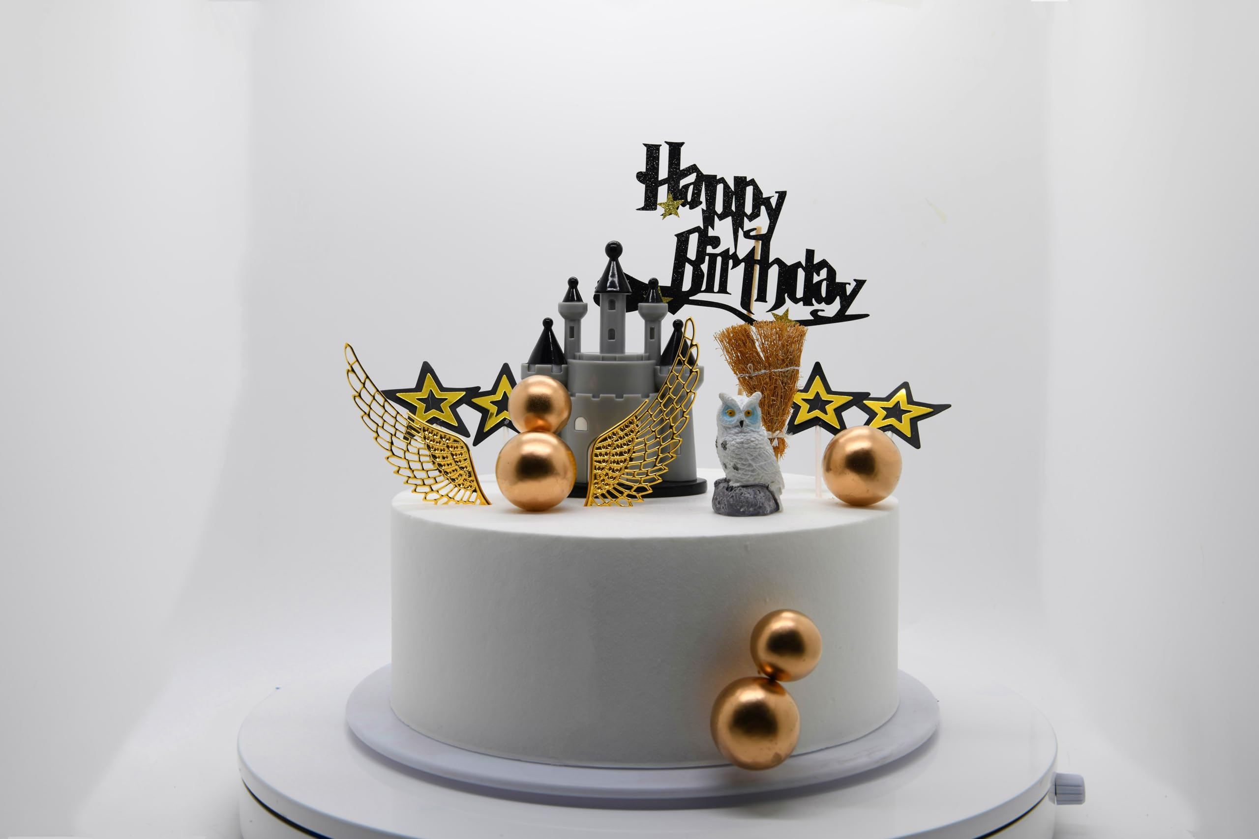 16 PCS Wizard Party Supplies Set - Magical Birthday Cake Decorations, Wizard Cake Toppers & Castle Cake Topper for Harry Potter Themed Birthday Party Favors | Perfect for Kids, Adults, Baby Showers & Fantasy Themed Events
