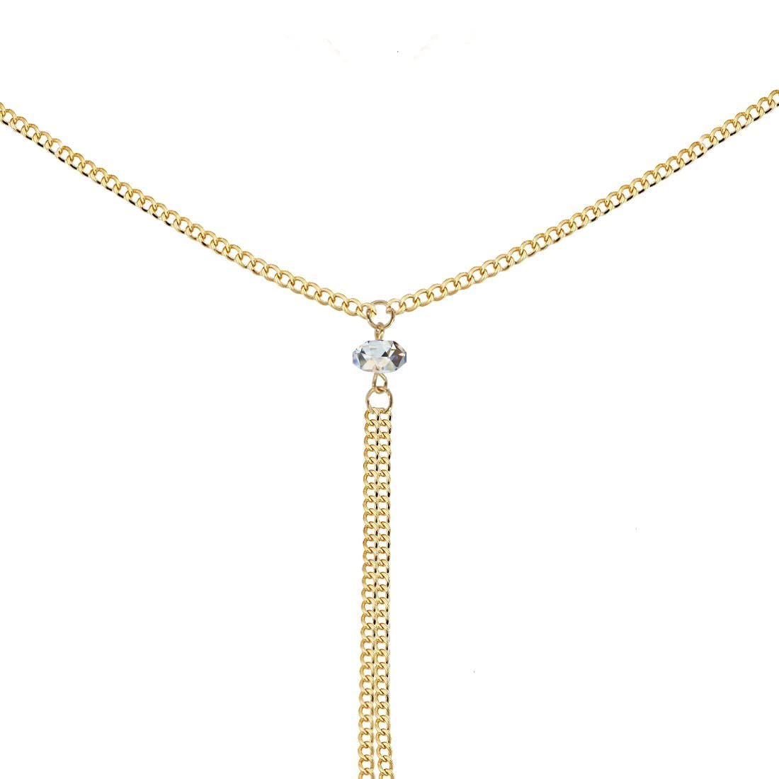 Elegant Silver & Gold Body Chain Jewelry for Women & Girls - SMLL Leather Body Jewelry for Parties, Beach & Festivals | No Gemstone