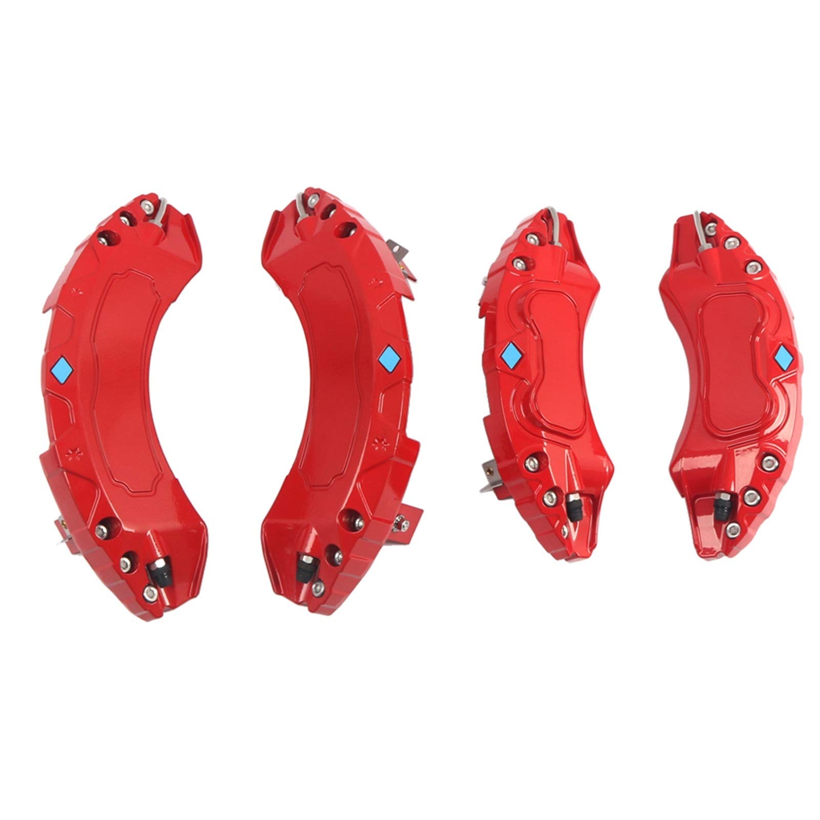 High-Performance Red Brake Caliper Covers Kit (4pcs) - Front & Rear Fit for 17-Inch Wheels - Car Accessories Upgrade for Enhanced Style & Protection - Perfect for Sports Cars, Luxury Vehicles & Custom Builds