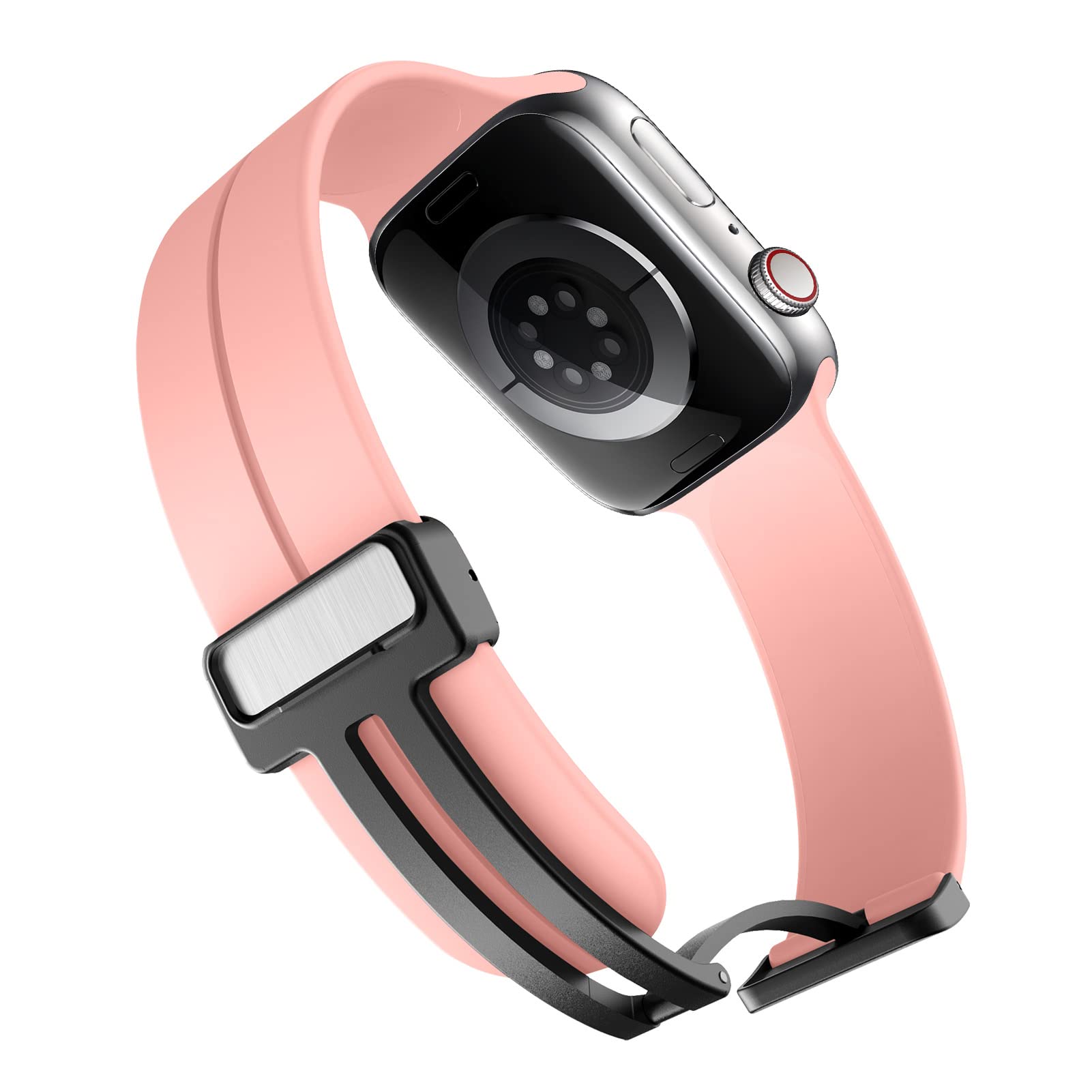 2 Pack Magnetic Apple Watch Bands 38mm/40mm/41mm/42mm/44mm/45mm/49mm - Waterproof Silicone Sport Strap Compatible with iWatch Series Ultra/8/7/SE/6/5/4/3/2/1 - Perfect for Gym, Running, Swimming & Everyday Wear for Men & Women