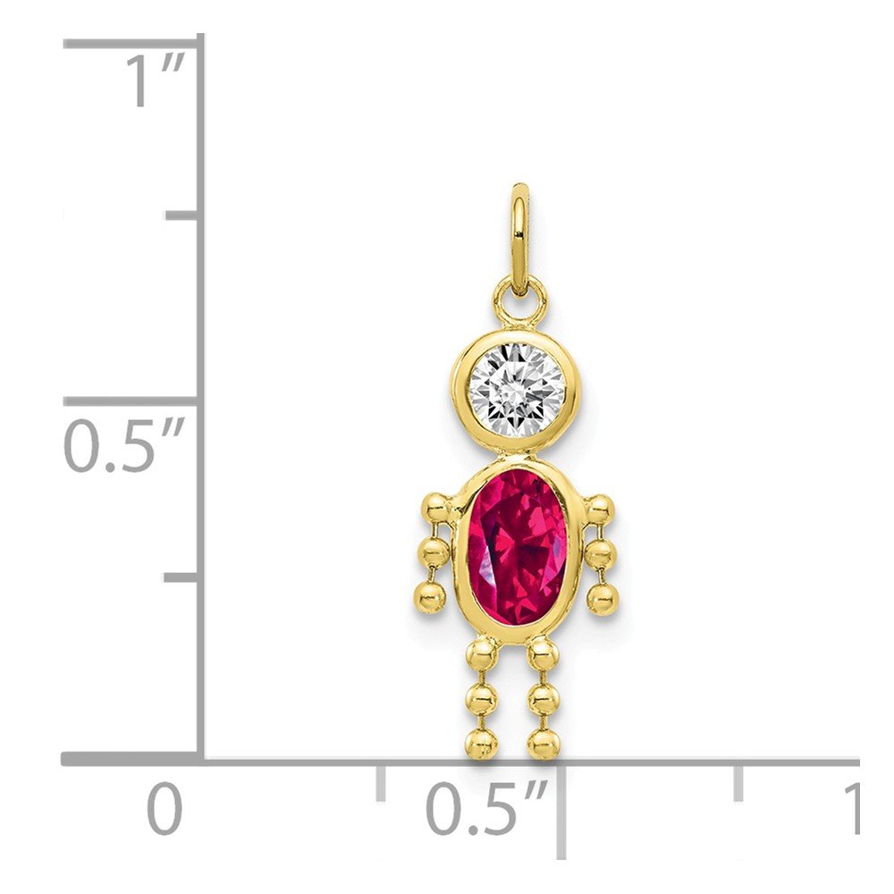 10K Solid Gold January Birthstone Charm for Girls - Perfect for Birthdays, Gifts & Jewelry Making