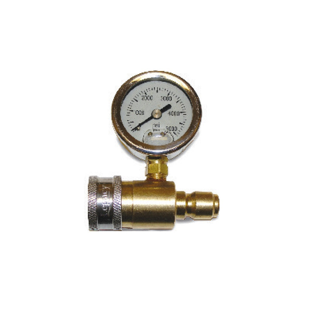 5000psi Glycerin Filled Quick Connect Pressure Gauge Kit - Heavy Duty Hydraulic System Monitoring for Industrial & Automotive Applications