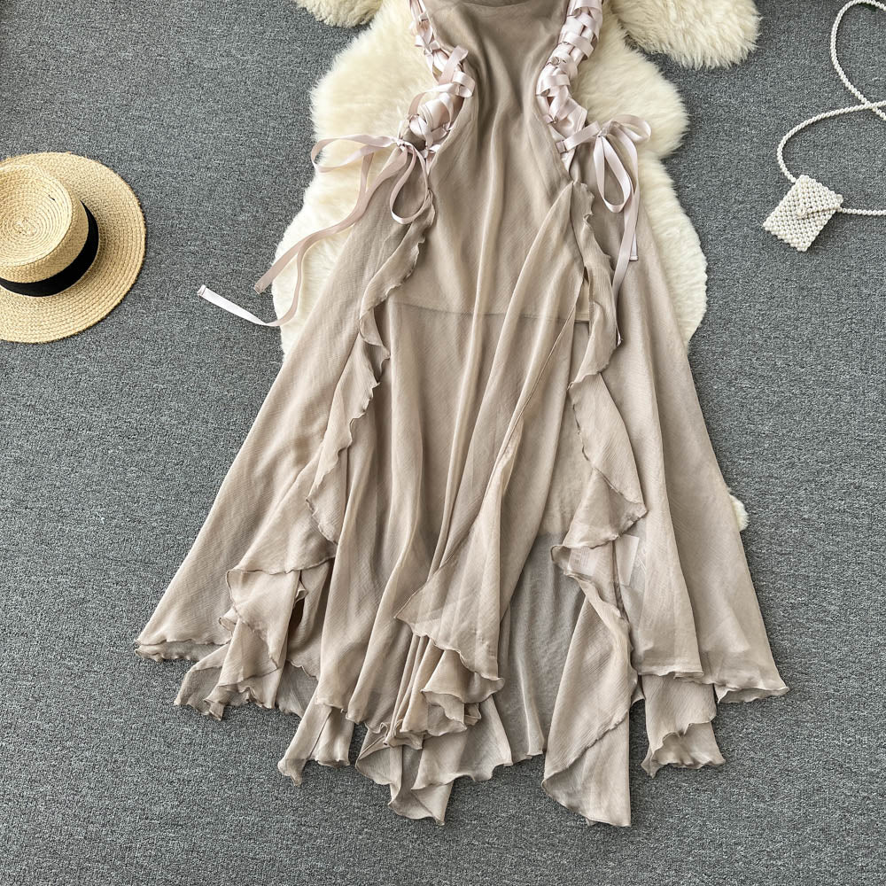 French Style Fairy Dress for Women - Elegant Irregular Hem Evening Gown 238 | Perfect for Weddings, Parties & Special Occasions