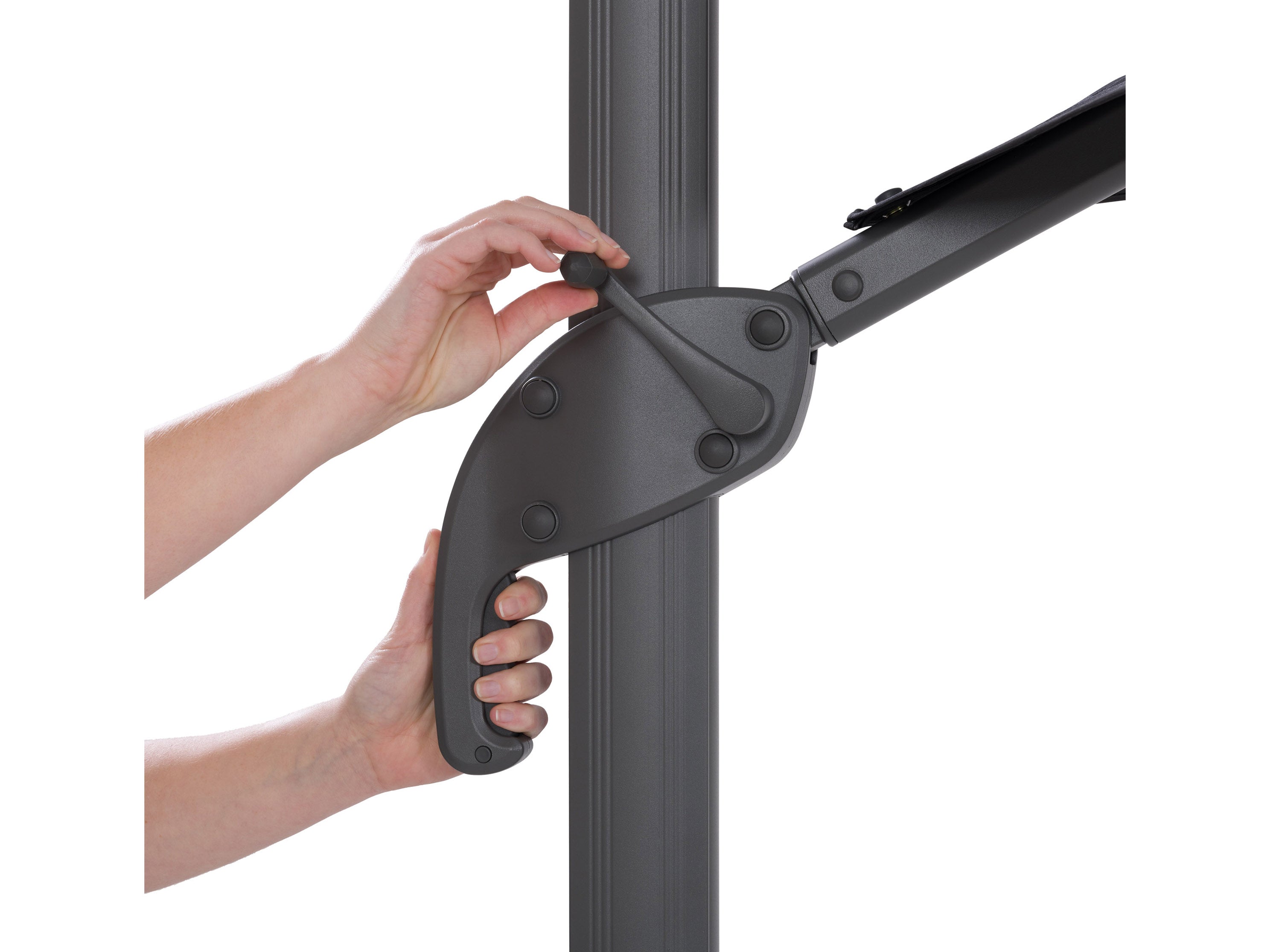 11.5ft Deluxe Offset Patio Umbrella in Orange - Perfect for Poolside, Backyard, and Outdoor Dining Areas