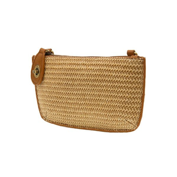Stylish Solid Straw Mini Wristlet Crossbody Bag - Perfect for Summer Outings, Beach Trips & Casual Everyday Use
