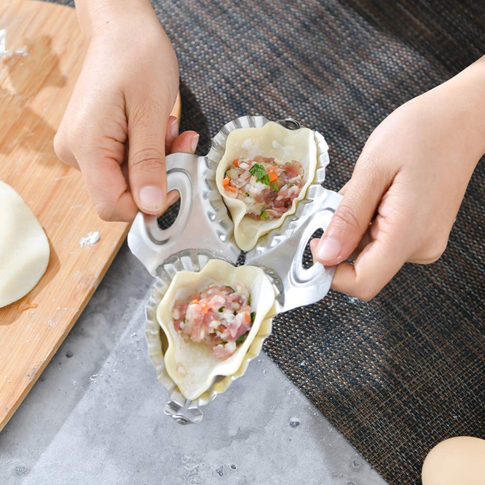 Premium Stainless Steel Dumpling Maker - Manual Ravioli, Gyoza, Pierogi Press Mold for Homemade Pasta & Pastry | Durable Kitchen Tool for Asian, Italian Cuisine | Perfect for Family Cooking, Meal Prep & Party Snacks