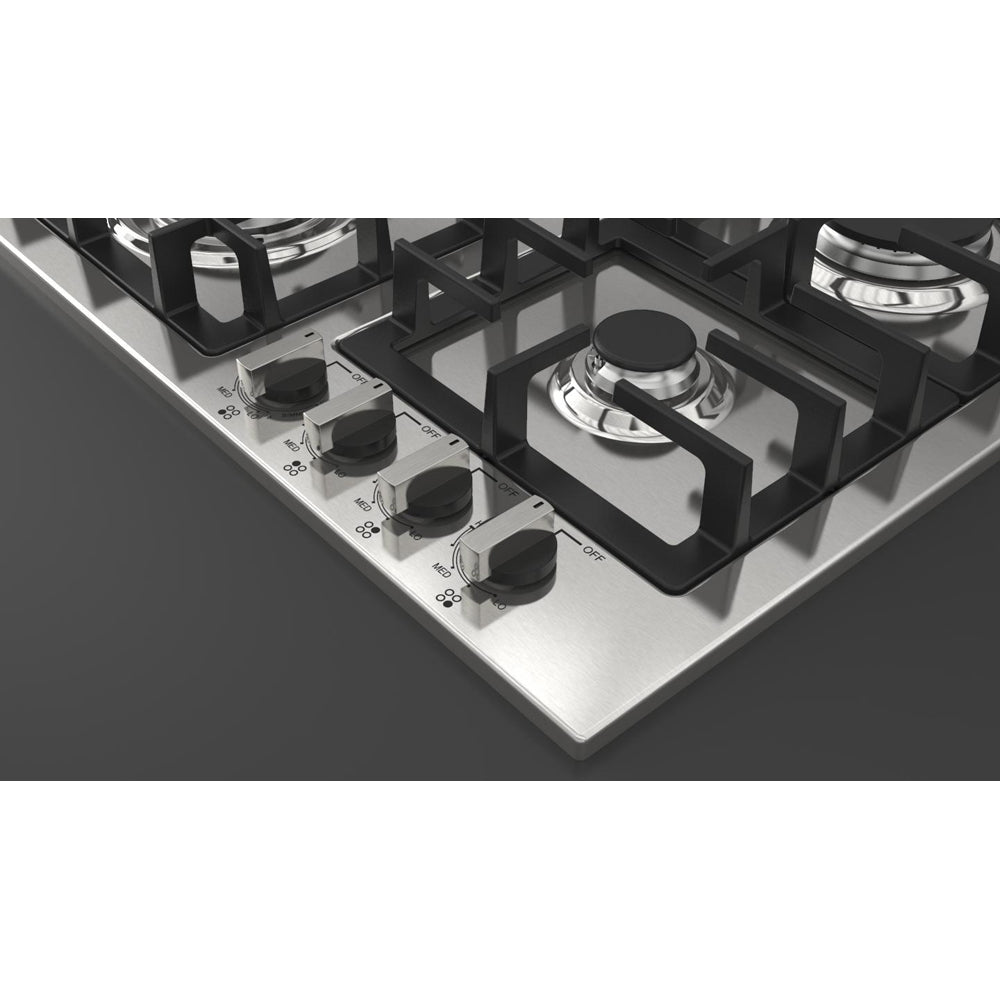 Fulgor Milano 24 Inch 400 Series 4-Burner Gas Cooktop - Stainless Steel (F4GK24S1) | Professional Grade for Home Kitchens & Gourmet Cooking