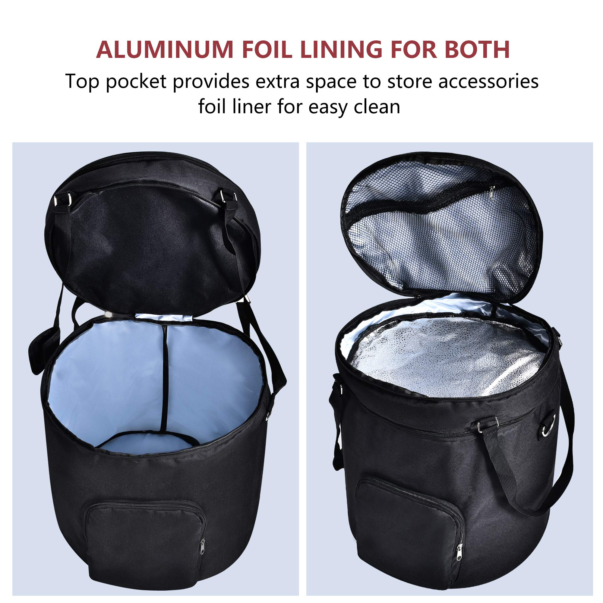 **8 QT Instant Pot Pressure Cooker Travel Tote Bag - 2 Compartments Storage Case for Cooker Accessories & Kitchen Appliances (Enclosed Bottom, Black) - Perfect for Travel, Picnics & Organized Kitchen Storage**