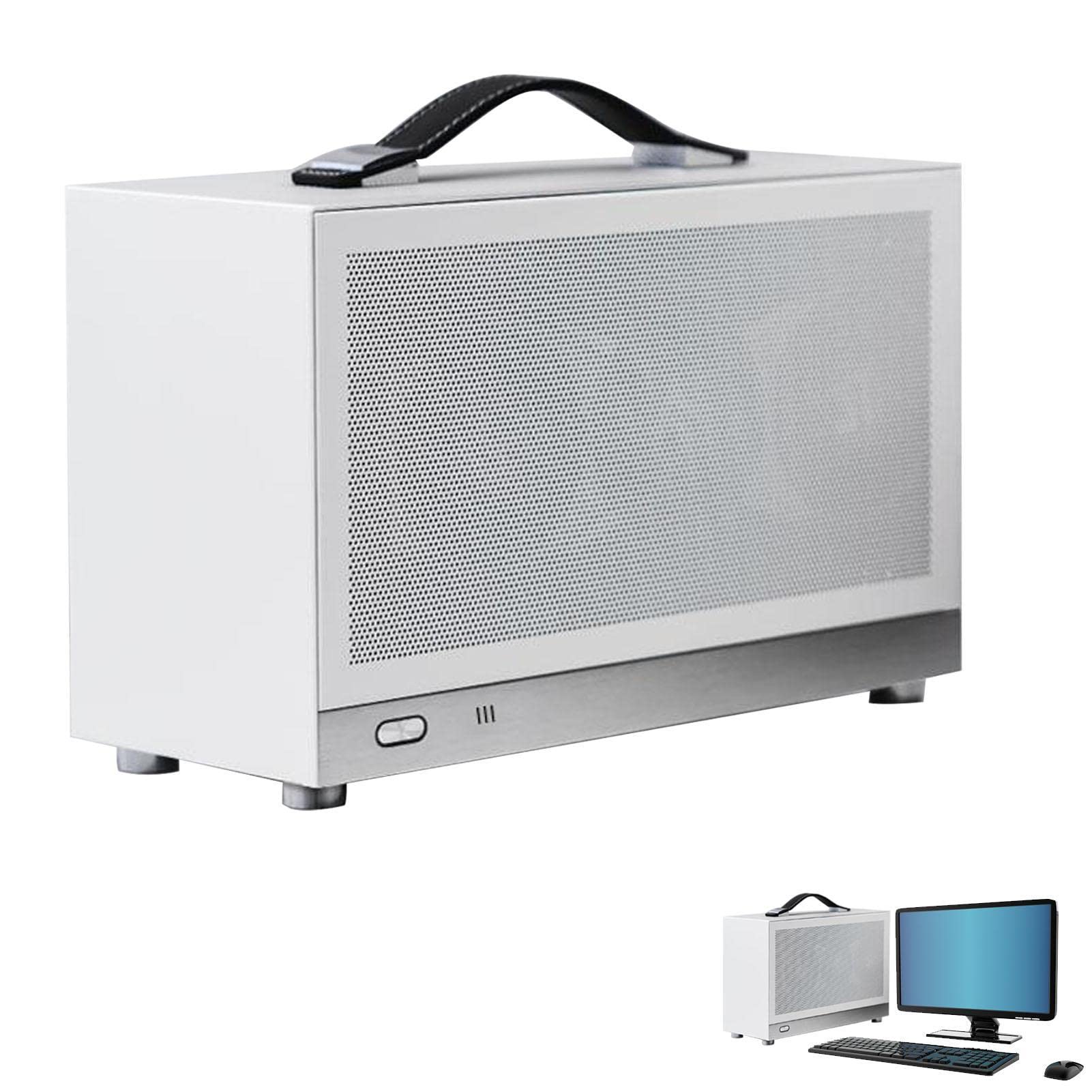 Compact ITX Computer Case for Desktop PC - Mini ITX PC Case with USB Ports, Small Form Factor Chassis for Home & Office Use | Perfect for Gaming, HTPC, and Space-Saving Workstations