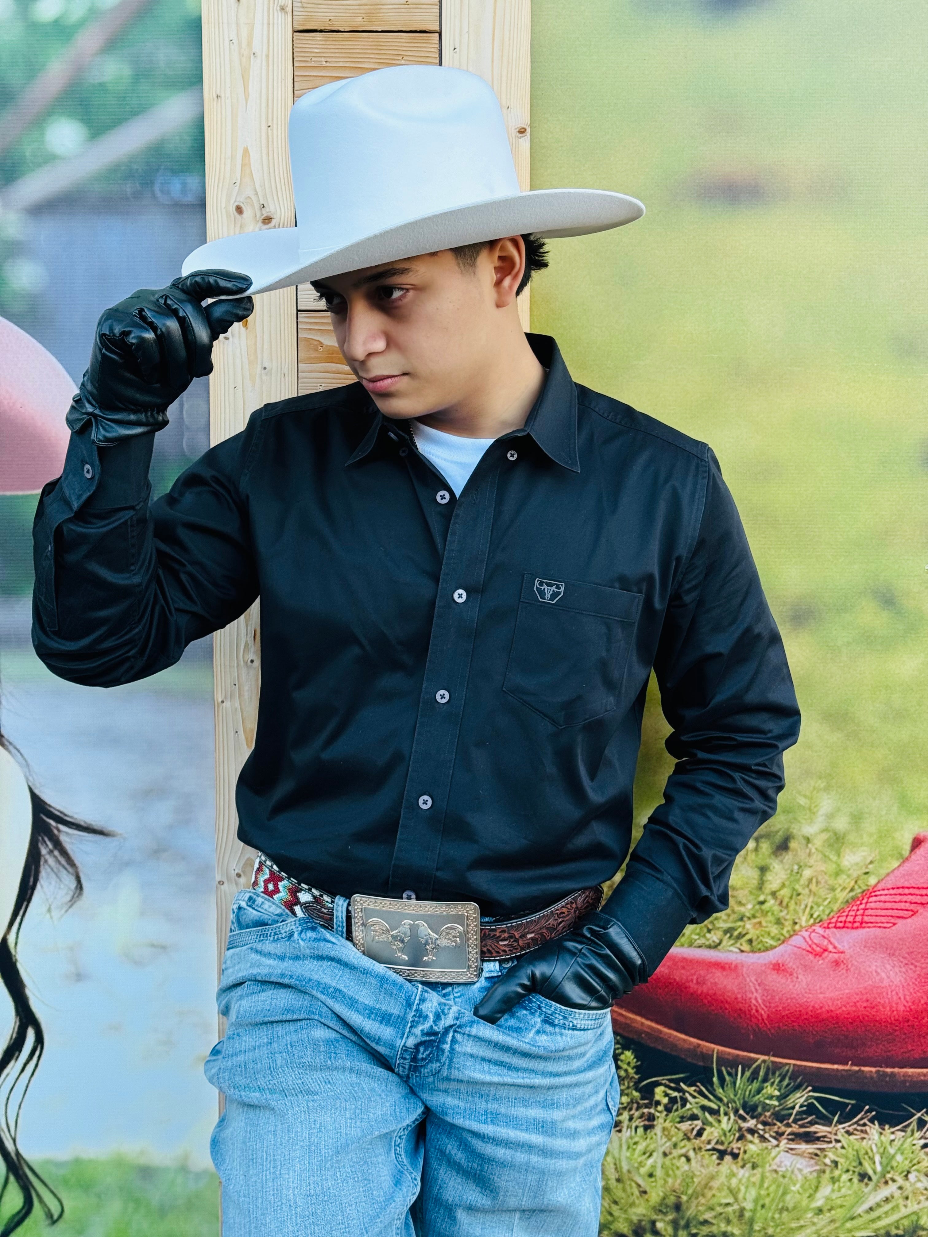 Rock'em 100x Johnson Felt Hat for Men - Classic Western Cowboy Hat for Outdoor Rodeo, Country Music Festivals & Ranch Work