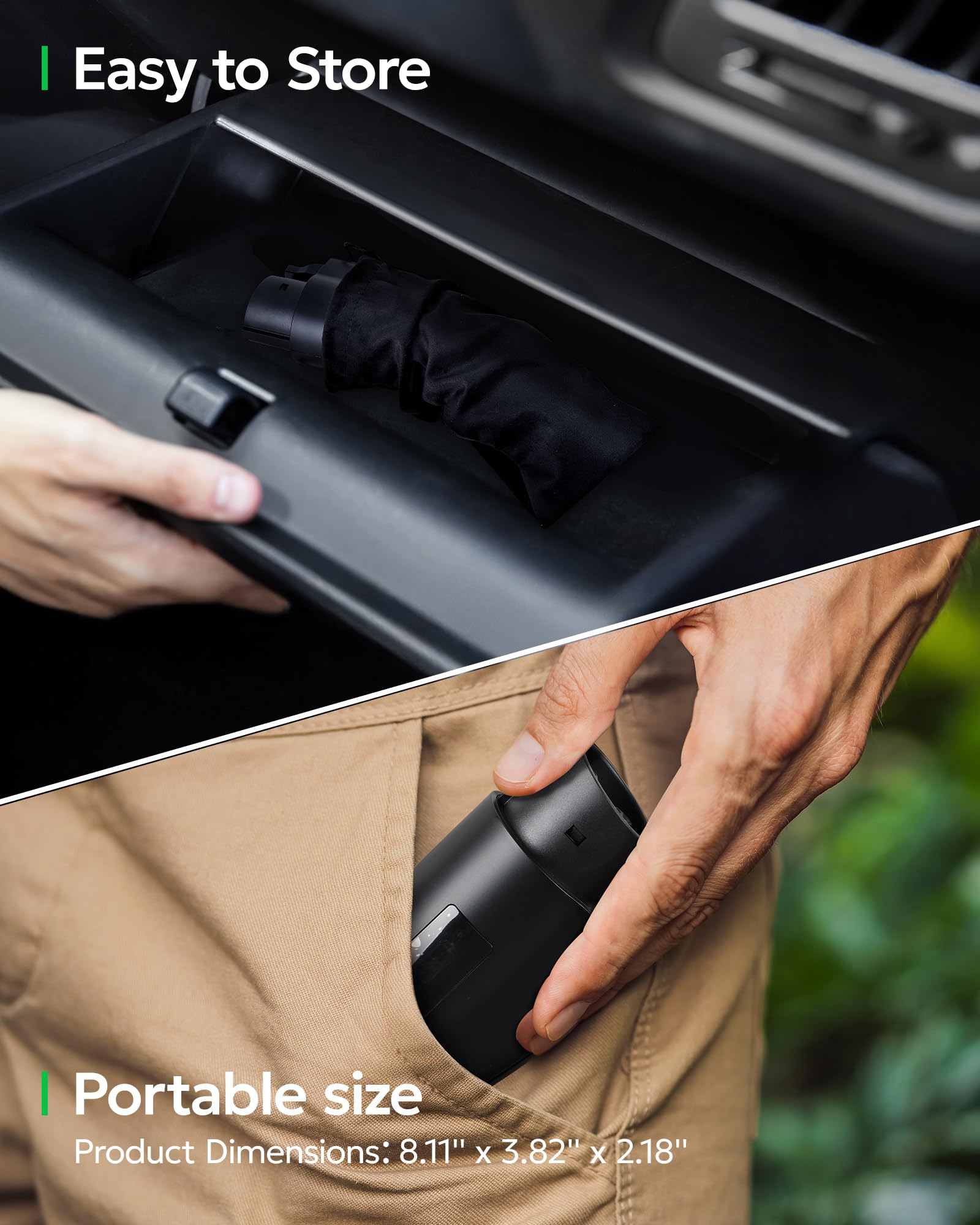 Tesla to J1772 EV Charger Adapter - Compact Design with LED Light Indicator | Compatible with Tesla Wall/Mobile/Destination Chargers | Converts Tesla Charger to J1772 for Non-Tesla Electric Vehicles | Perfect for Home, Workplace & Public Charging Stations (Matte Black, DD003C-BLACK)