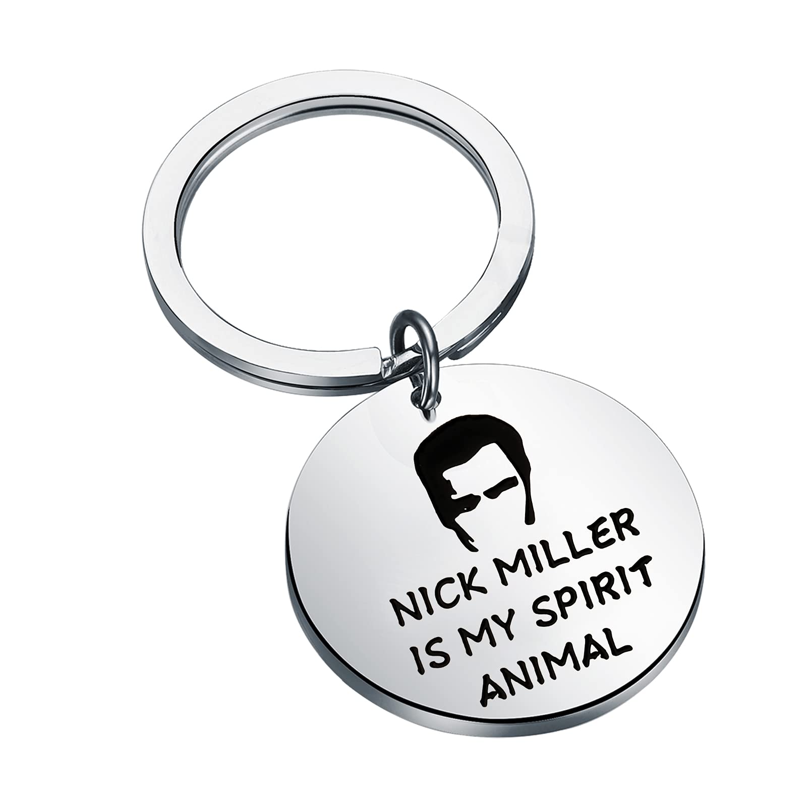 Nick Miller Keychain - TV Show Inspired Gift for Fans - 'Nick Miller Is My Spirit Animal' - Perfect for Keychains, Backpacks, and Gifts for New Girl Lovers