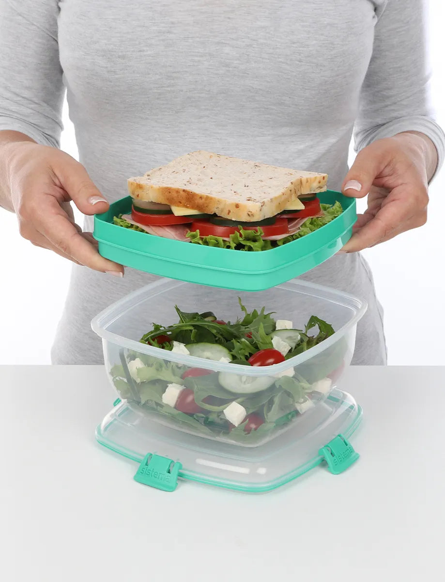 1.1L Salad To Go Container - BPA Free Leak Proof Lunch Box for Fresh Greens, Meal Prep & On-the-Go Eating - Perfect for Office, School, Picnics & Travel