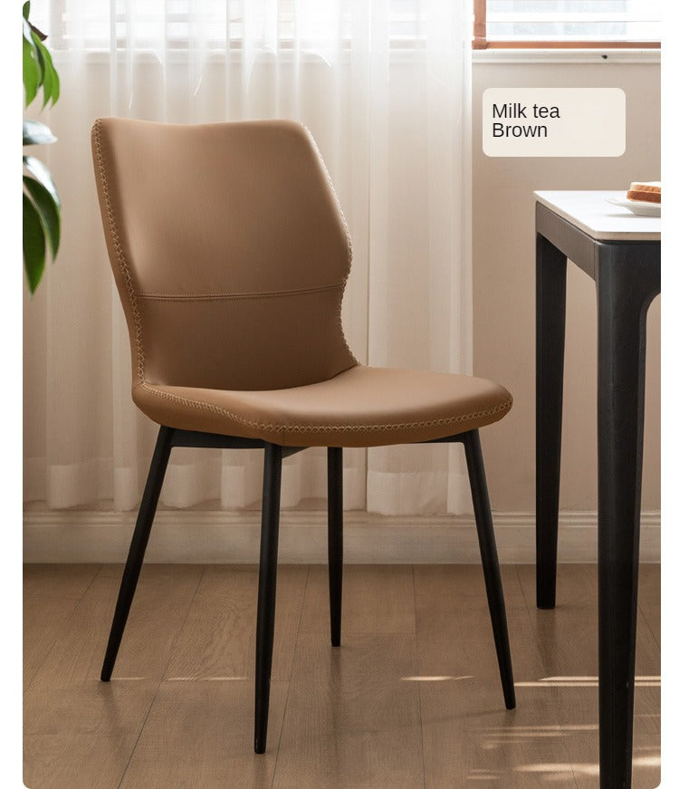 Premium Organic Leather Soft Dining Chairs - Set of 4 for Living Room, Dining Room & Office - Eco-Friendly & Comfortable Seating Furniture