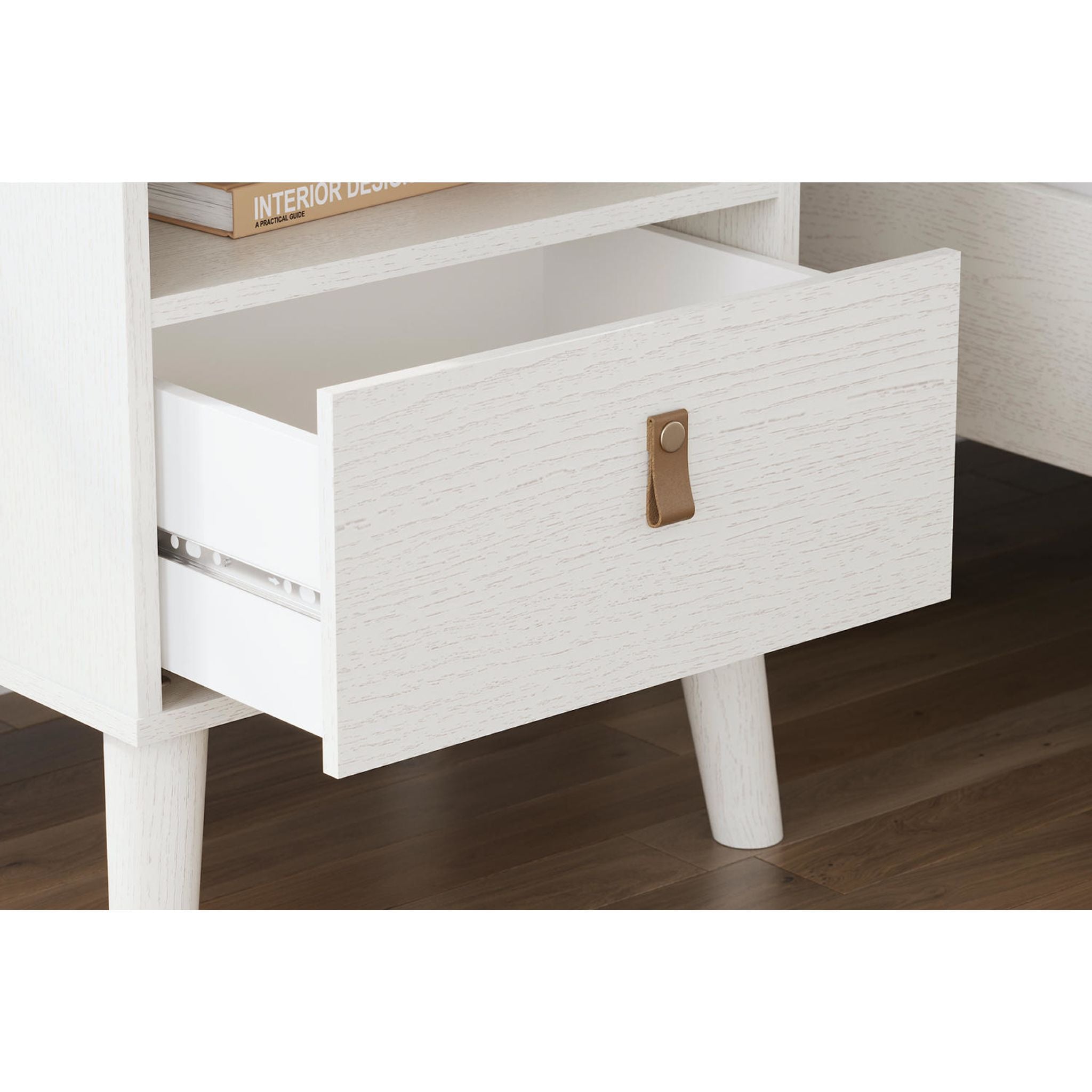 Aprilyn White Nightstand - Modern Bedside Table for Bedroom, Living Room & Guest Room - Stylish & Functional Storage Furniture