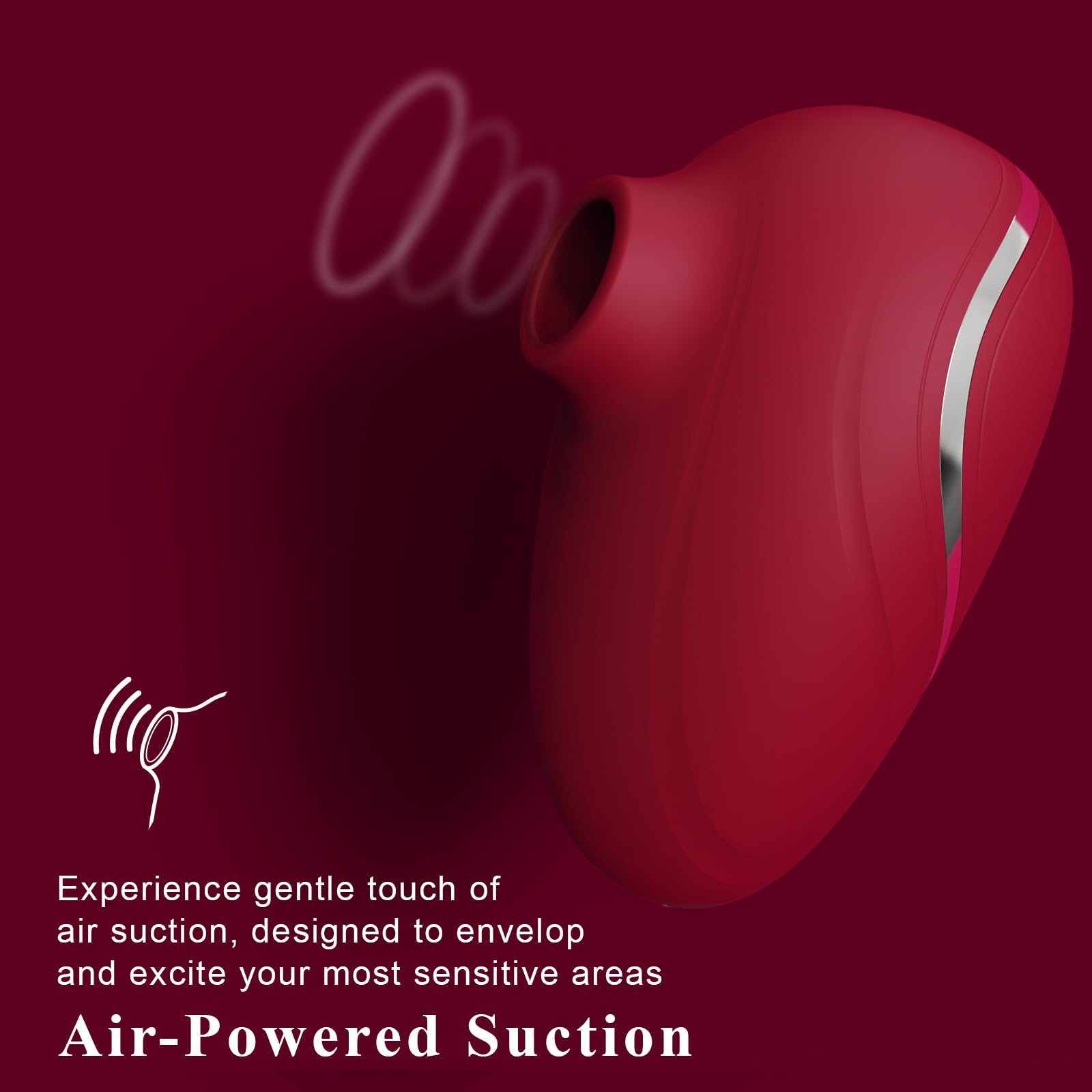 Rose Clitoral Suction Vibrator for Women - 6 Powerful Vibration Modes, Wide Opening Sucker for Nipple & Clit Stimulation, Mini Sex Toy for Couples & Solo Play (Rose Red) - Perfect for Sensual Massage, Foreplay & Intimate Moments