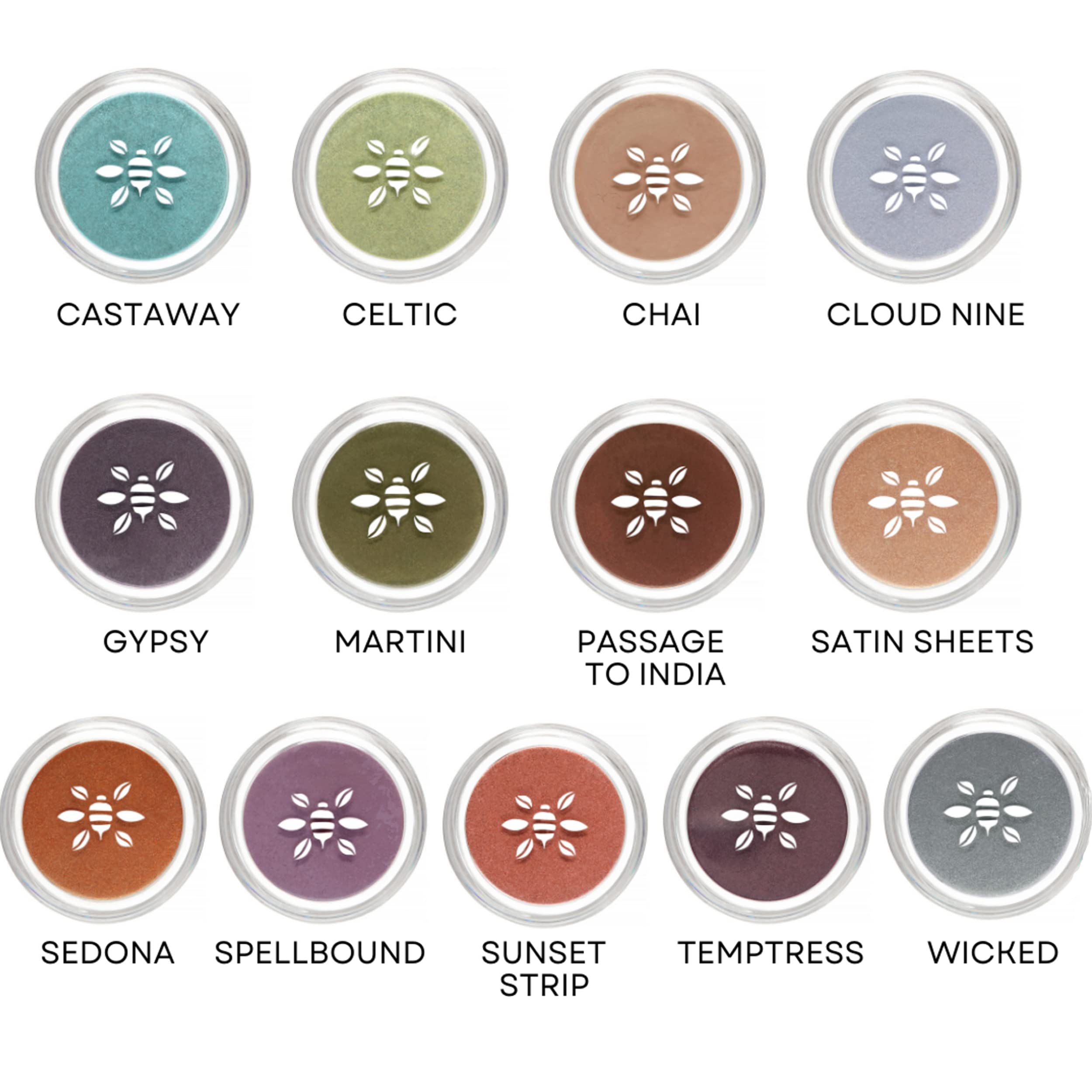 Honeybee Gardens PowderColors Mineral Eye Shadow in Sedona - Shimmery Bright Copper | Clean, Skin-Friendly & Portable 2g Makeup | Perfect for Everyday Wear & Special Occasions