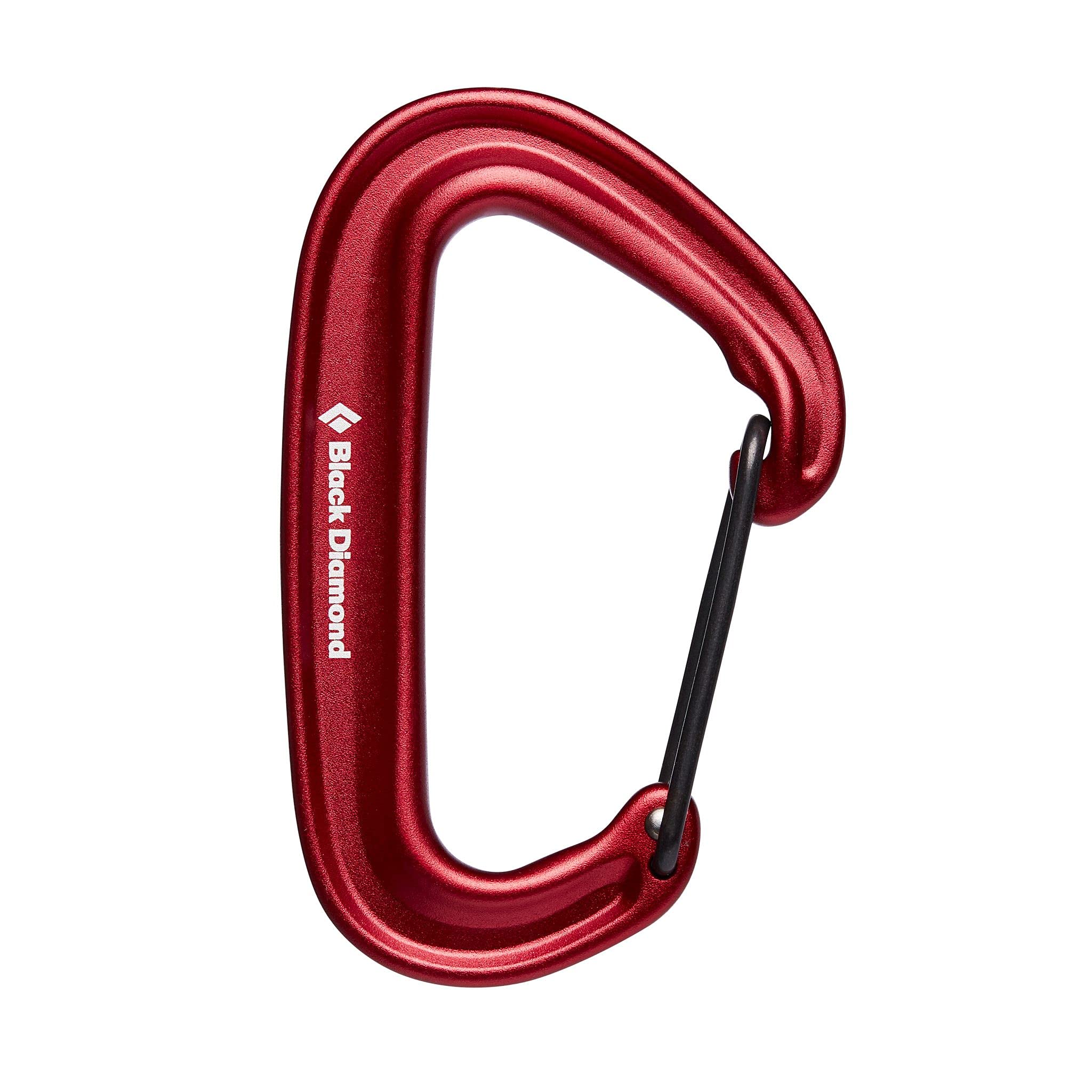 Black Diamond Equipment Miniwire Carabiner - Lightweight Climbing Carabiner for Rock Climbing, Hiking & Outdoor Adventures - Red