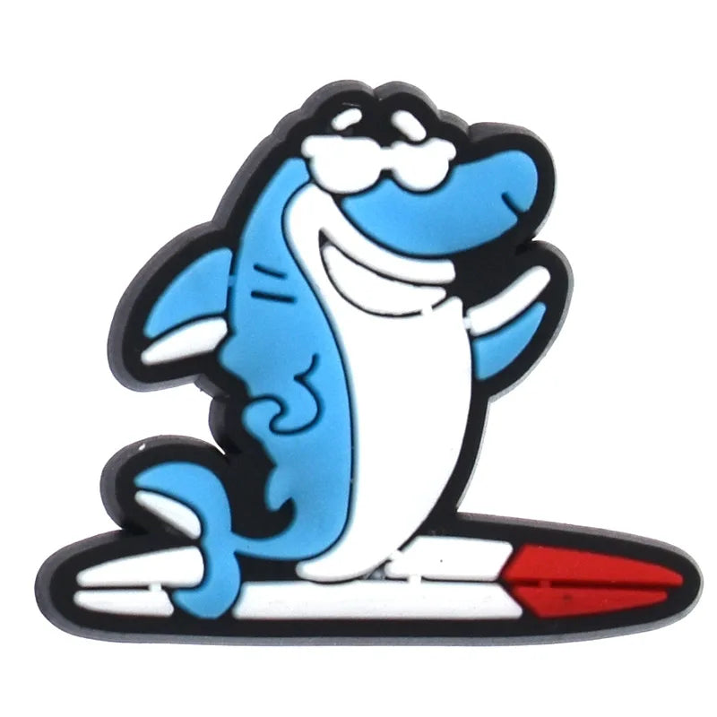 1Pcs Shark Shoe Charms Pin for Crocs - Cute Shoe Decorations for Kids & Adults - Perfect for Christmas, Birthday Parties & Gifts - Unisex Fashion Accessory for Casual Wear & Jibbitz Collection