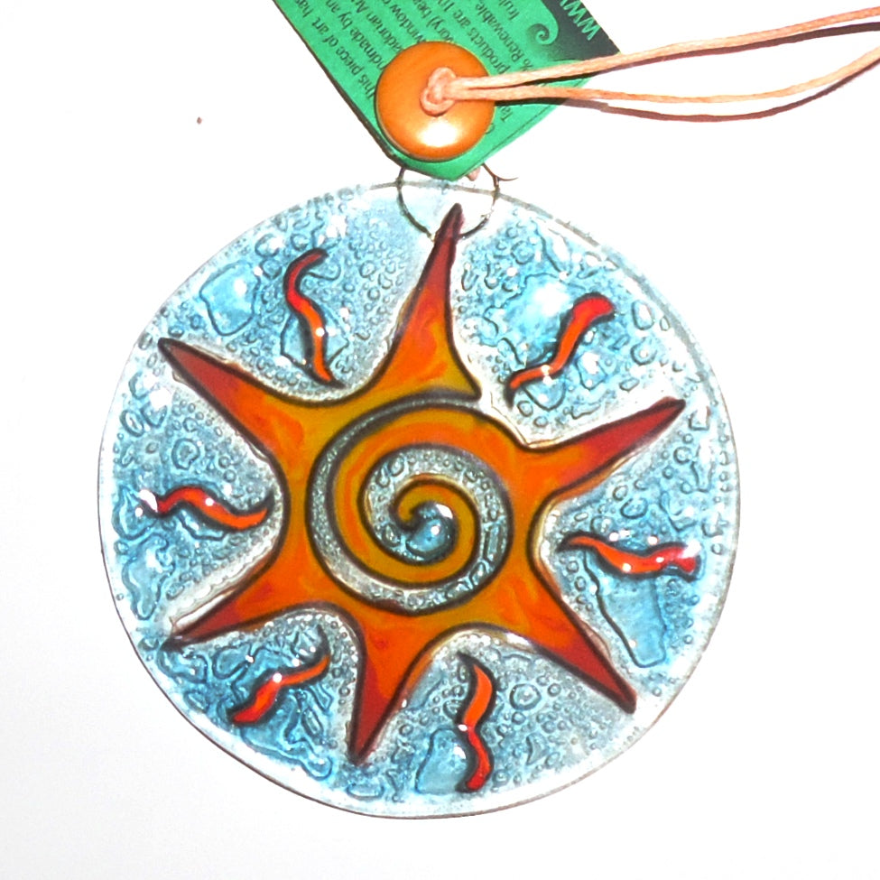 Southwest Sun Suncatcher - Colorful Handmade Window Decor for Home, Office & Garden - Perfect for Sunlight Reflection & Boho Style Decorating