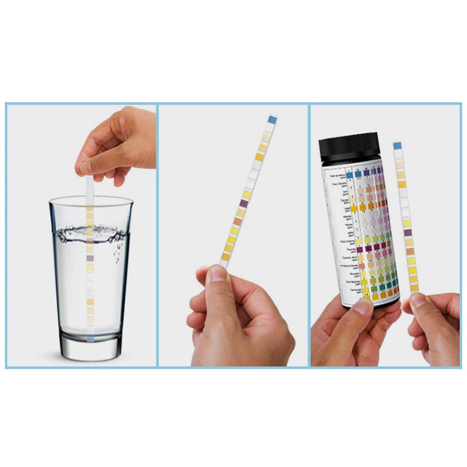 16 in 1 Drinking Water Test Strips Kit - Home & Outdoor Water Quality Testing for pH, Chlorine, Hardness & More | Perfect for Well, Tap, Pool & Aquarium Water Analysis