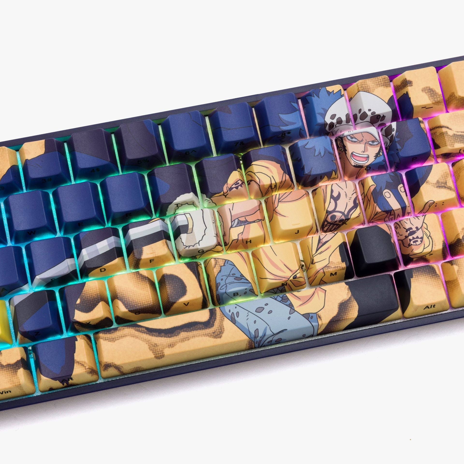 One Piece x HG Basecamp 65 Mechanical Keyboard - Trafalgar Law Edition for Gaming & Typing - Compact 65% Layout with RGB Backlighting - Perfect for Anime Fans, PC Gamers & Office Work
